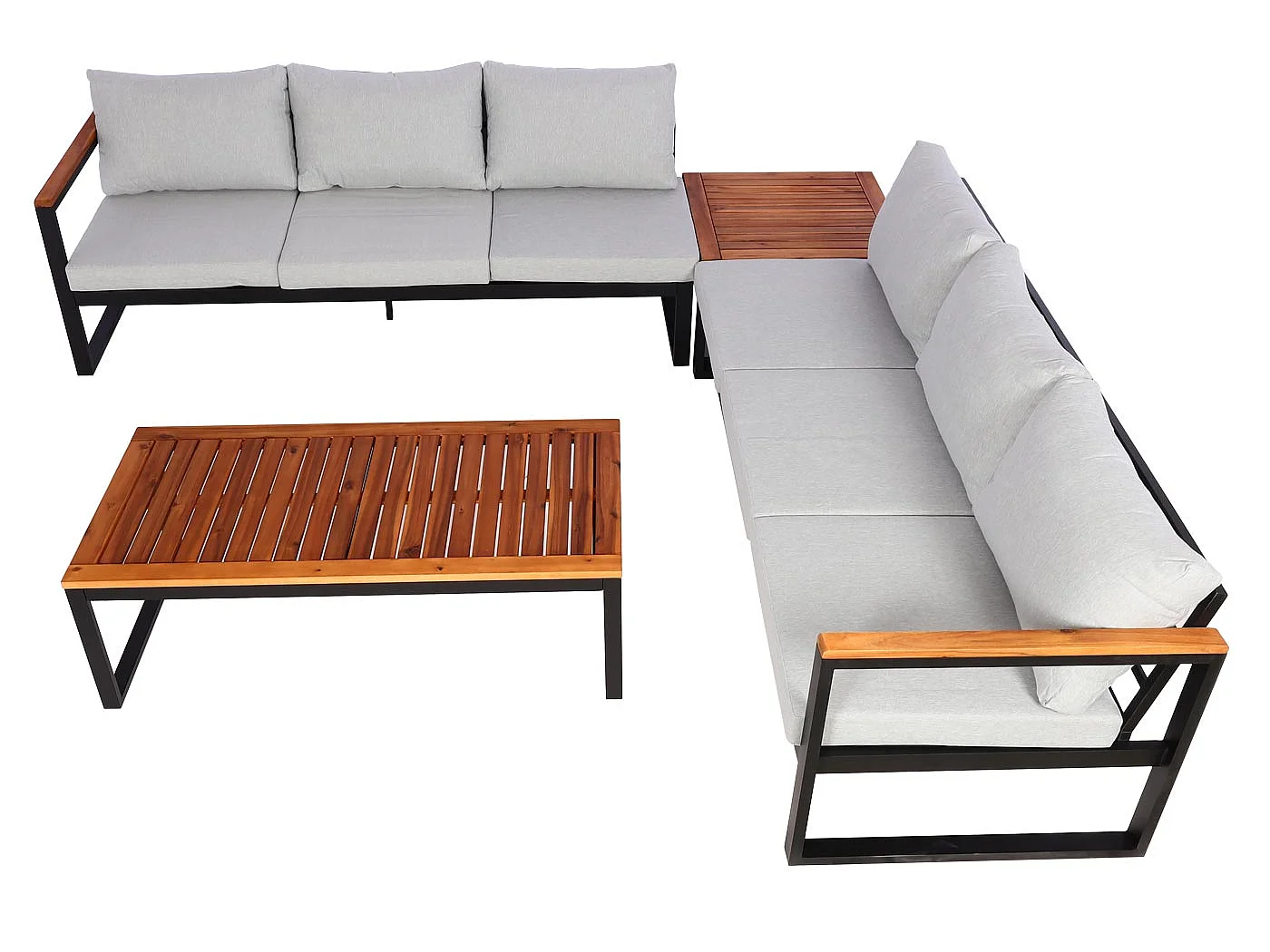 Garten-Garnitur MCW-L26 (4er-Set), Hellgrau