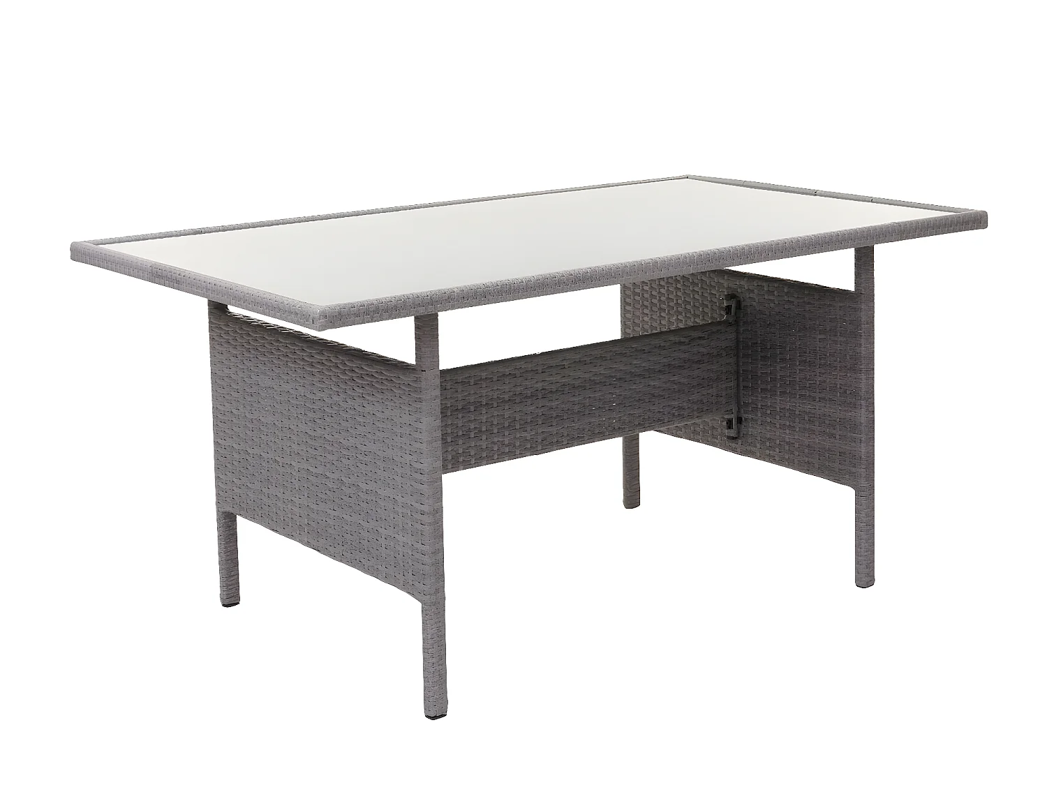 Zestaw polirattanowy MCW-A29,  szary, szare poduszki + ławka