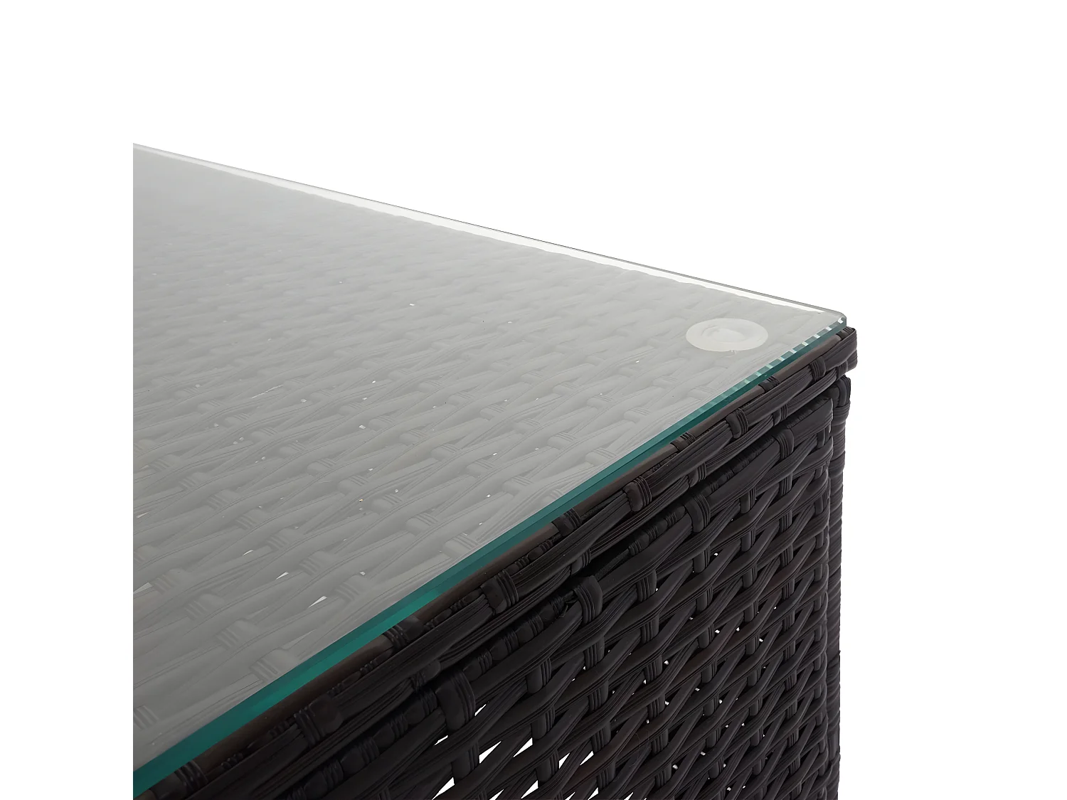 Set salotto giardino esterno salottino MCW-F57 polyrattan marrone con cuscini grigio scuro e decorativi