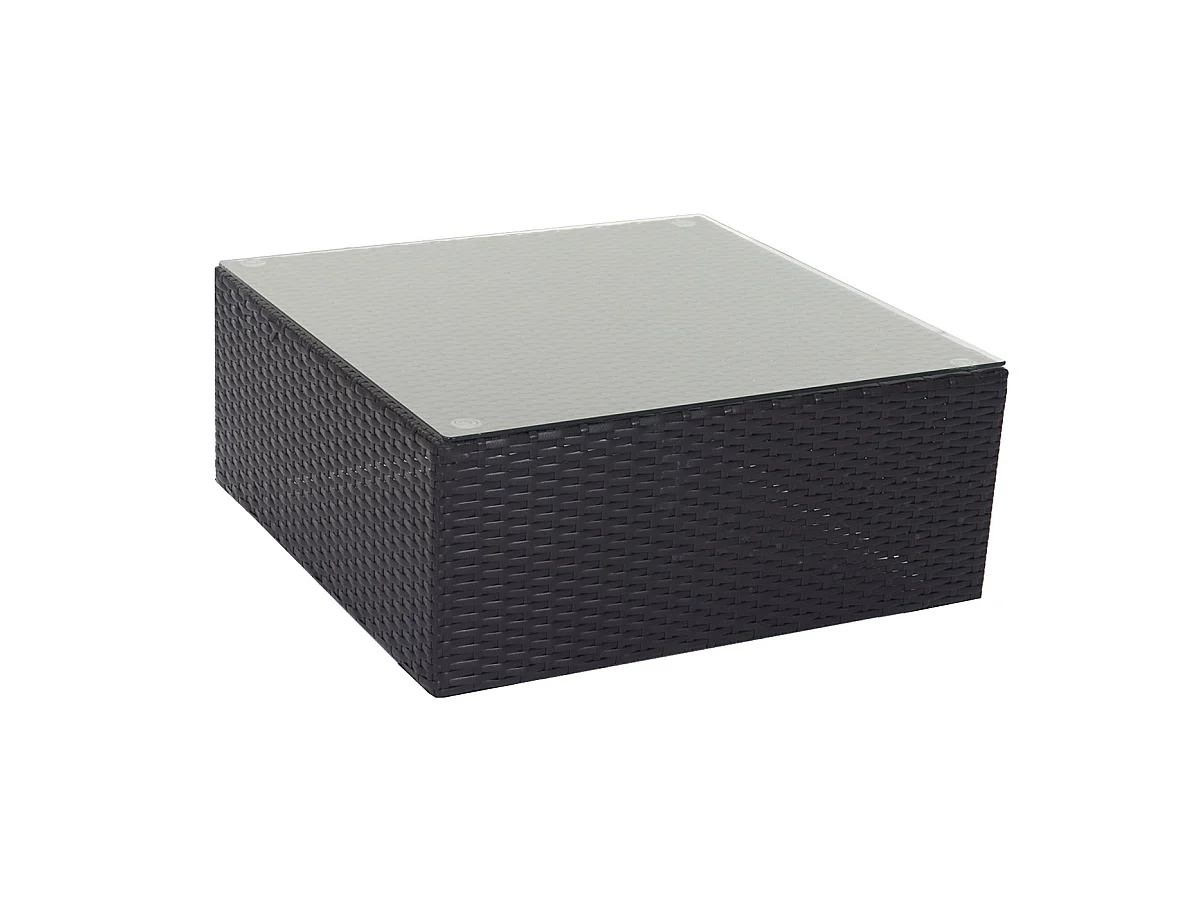 Polyrotan-set MCW-D28 (5-delig),  bruin, bekleding crème zonder sierkussens/hoes