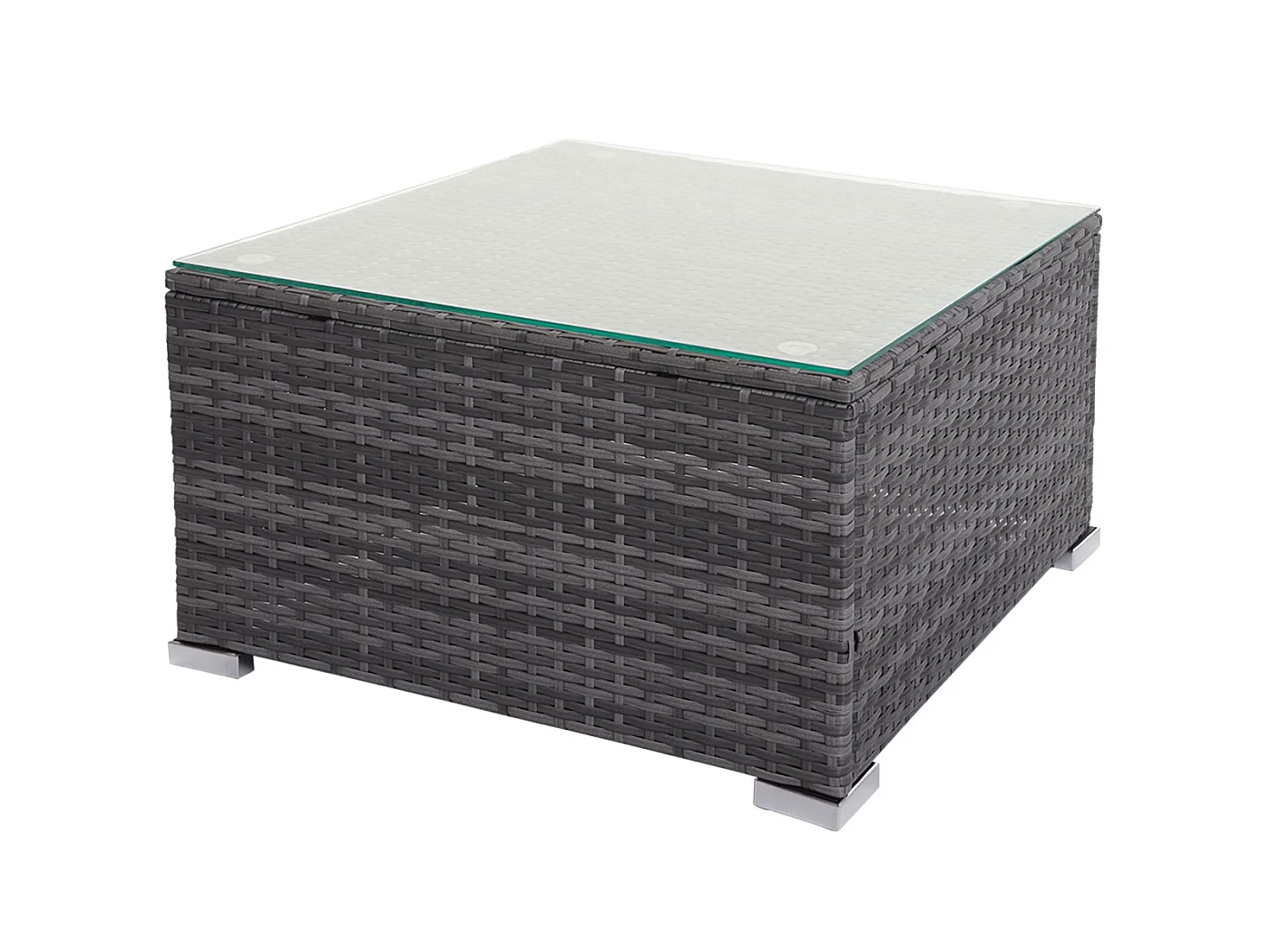 Polyrotan set MCW-F57 (3-delig),  grijs, kussens donkergrijs zonder sierkussens