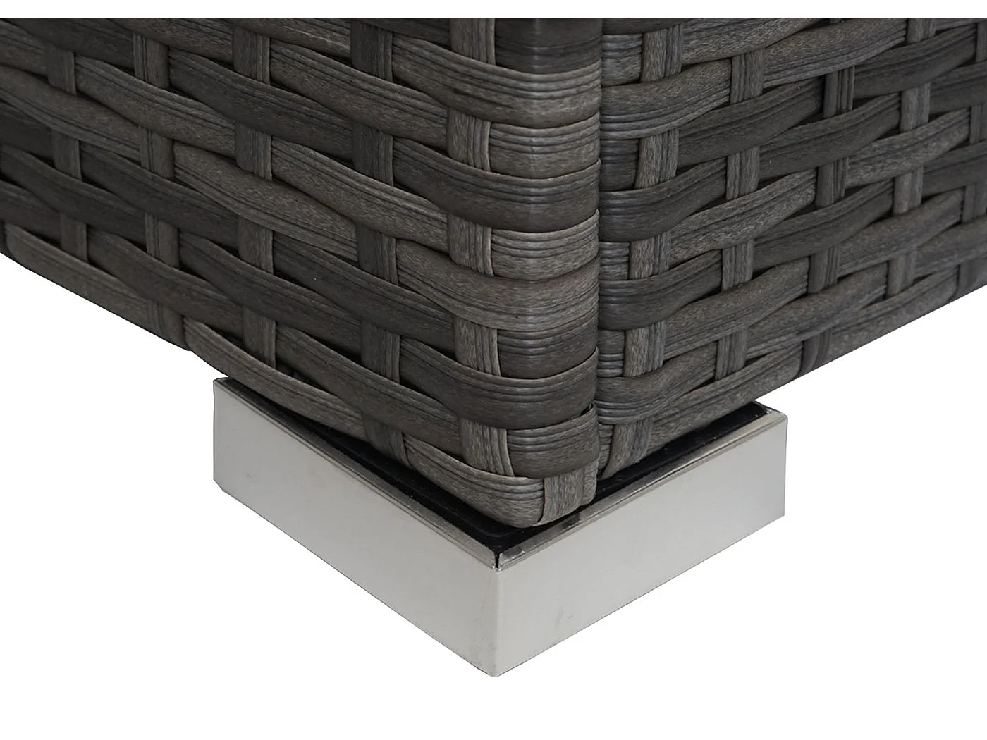 Polyrotan set MCW-F57 (3-delig),  grijs, kussens donkergrijs zonder sierkussens