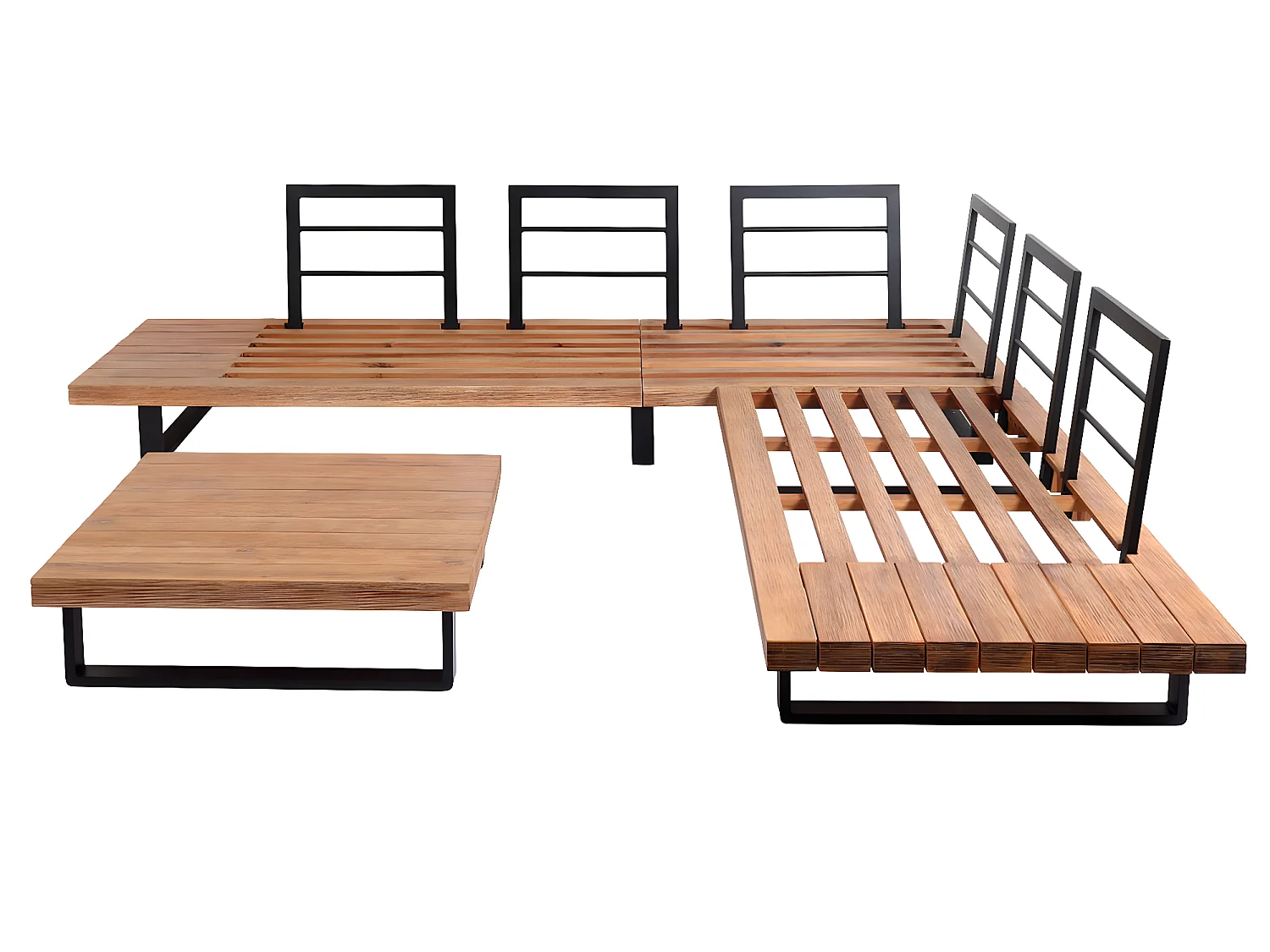 Tuinset MCW-H54 (set van 2),  lichtbruin, beige bekleding