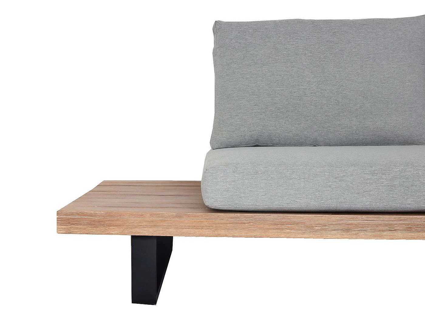 Zestaw ogrodowy MCW-H54 (zestaw 4-częściowy),  jasnobrązowy, tapicerka jasnoszara