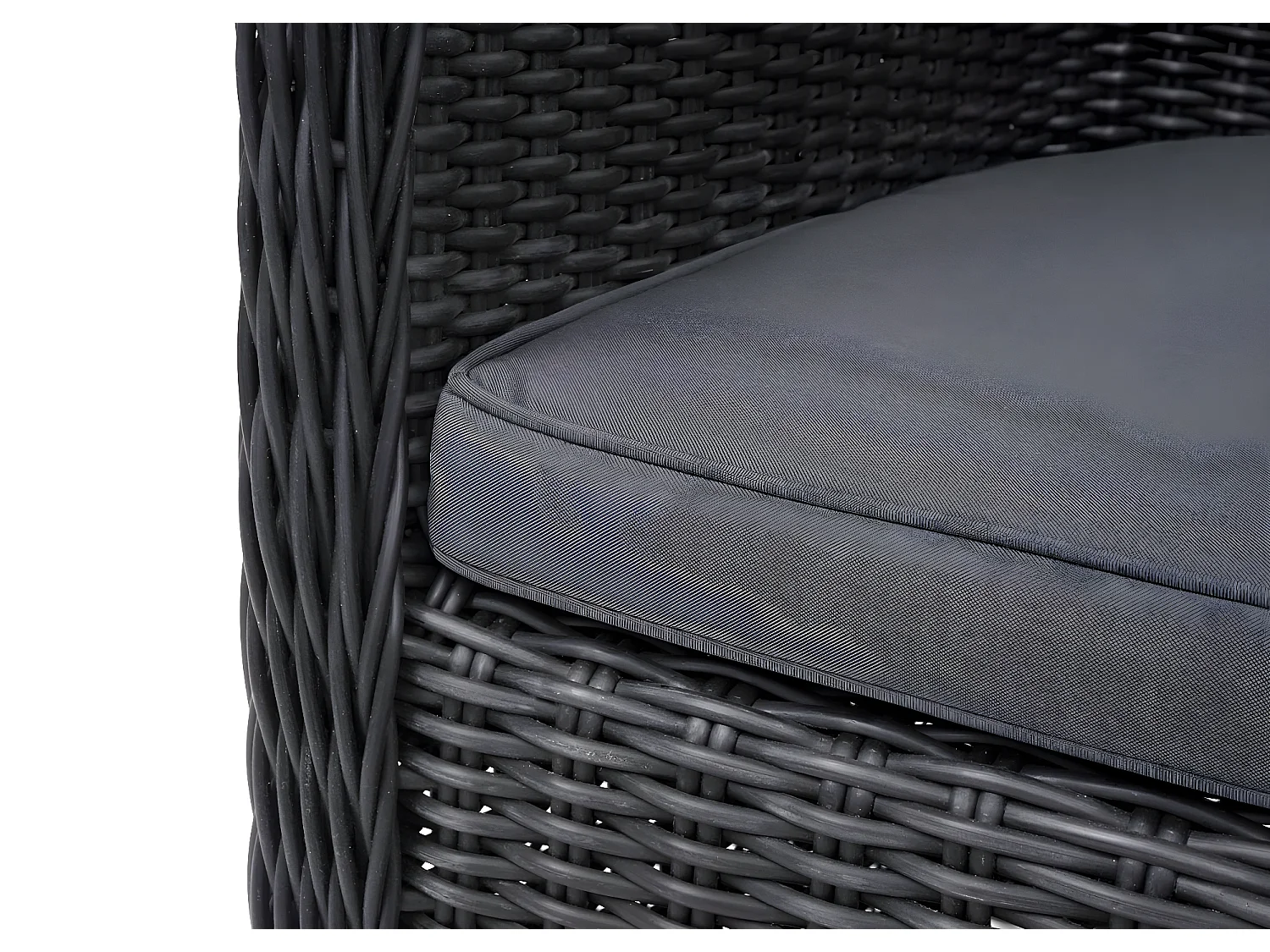 Set salotto giardino esterno salottino MCW-F51 polyrattan tavolo con 4x poltrone antracite grigio scuro