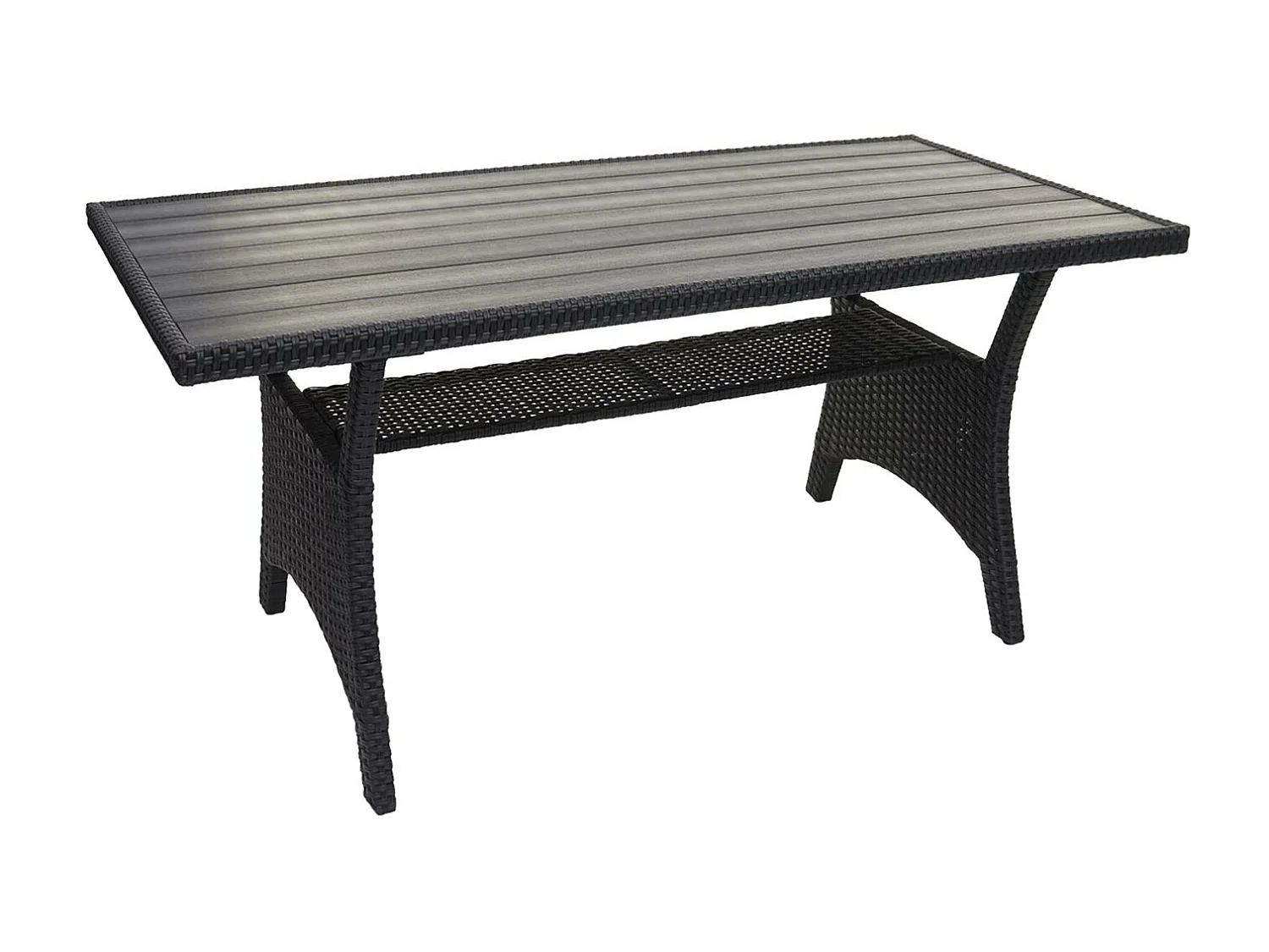 Poly-Rattan Garnitur MCW-E95 (6-teilig), Schwarz, Kissen anthrazit