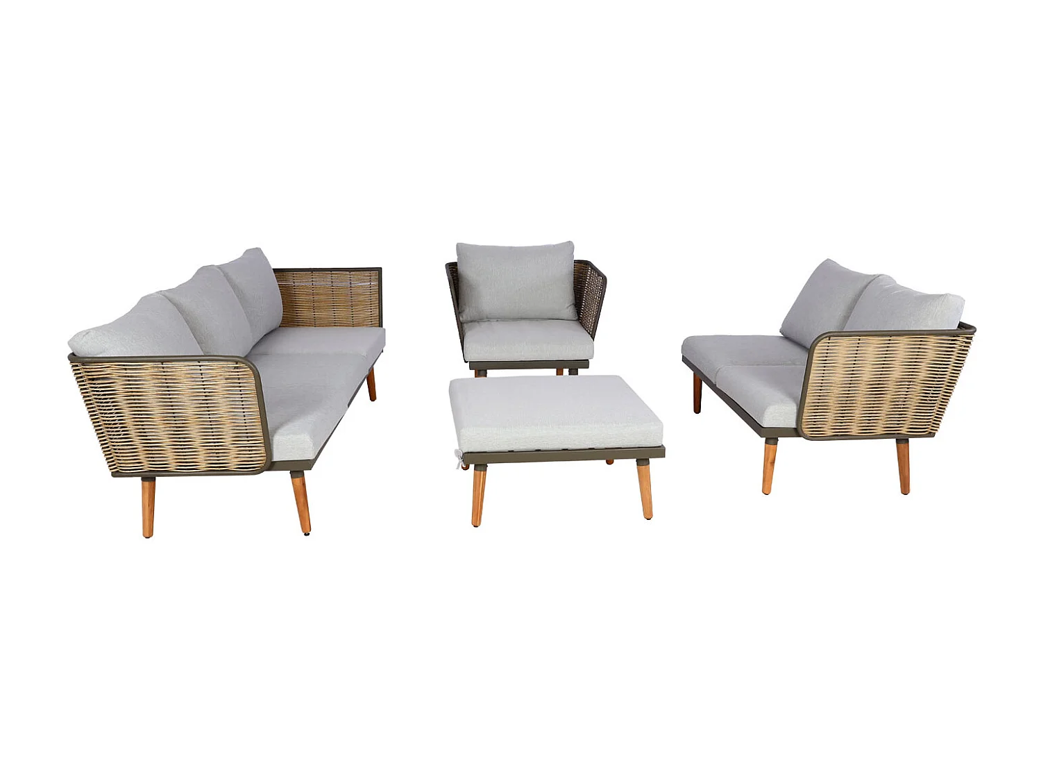 Zestaw ogrodowy MCW-L31,  jasnoszary