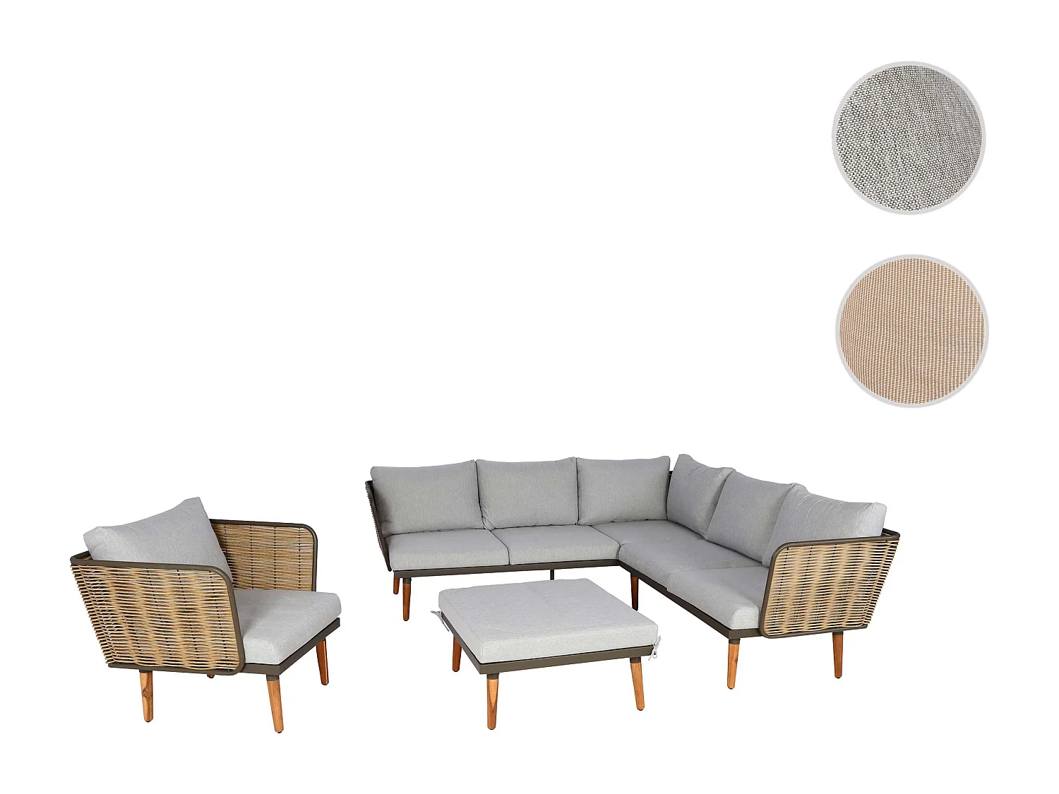 Zestaw ogrodowy MCW-L31,  jasnoszary