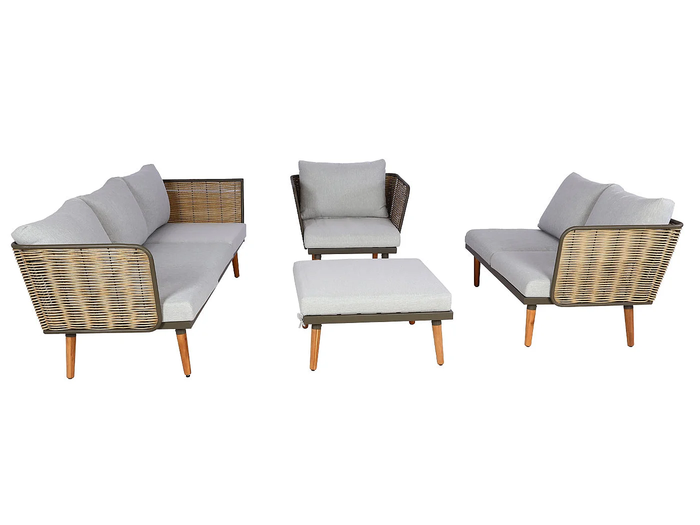 MCW-L31 garden furniture set,  light grey