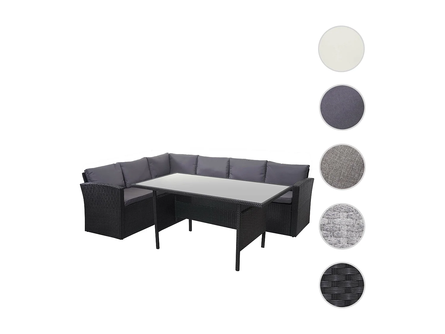 Zestaw polirattanowy MCW-A29,  poduszki ciemnoszare