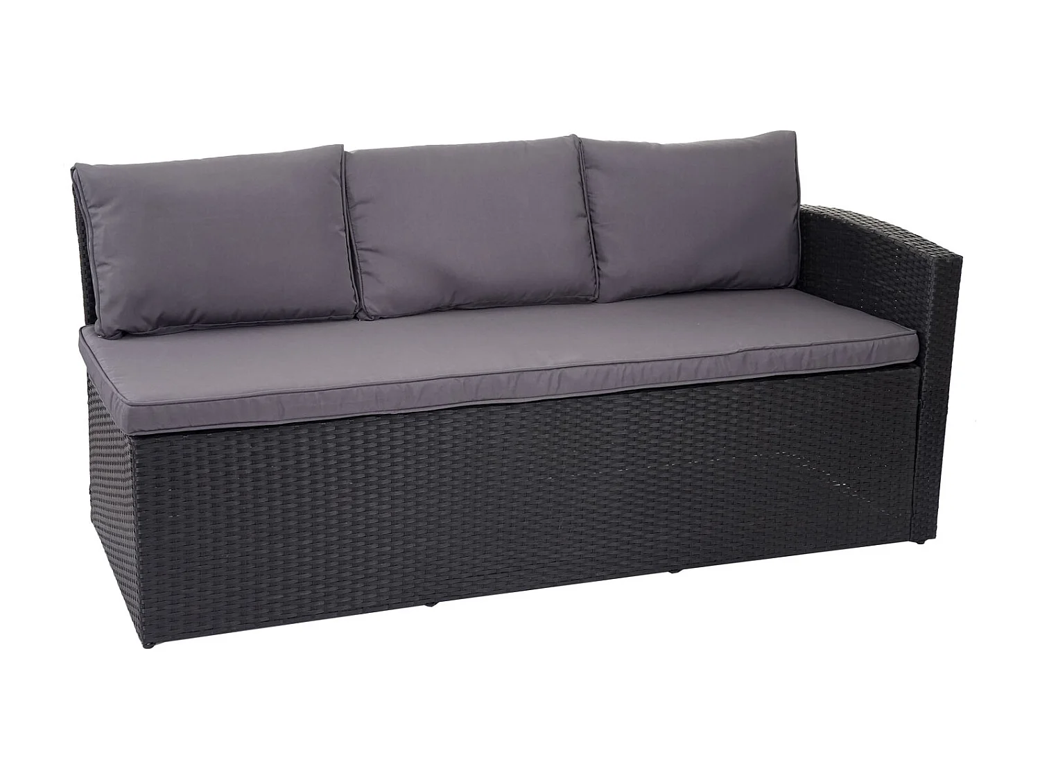 Zestaw z polirattanowym wykończeniem MCW-A29,  poduszki ciemnoszare