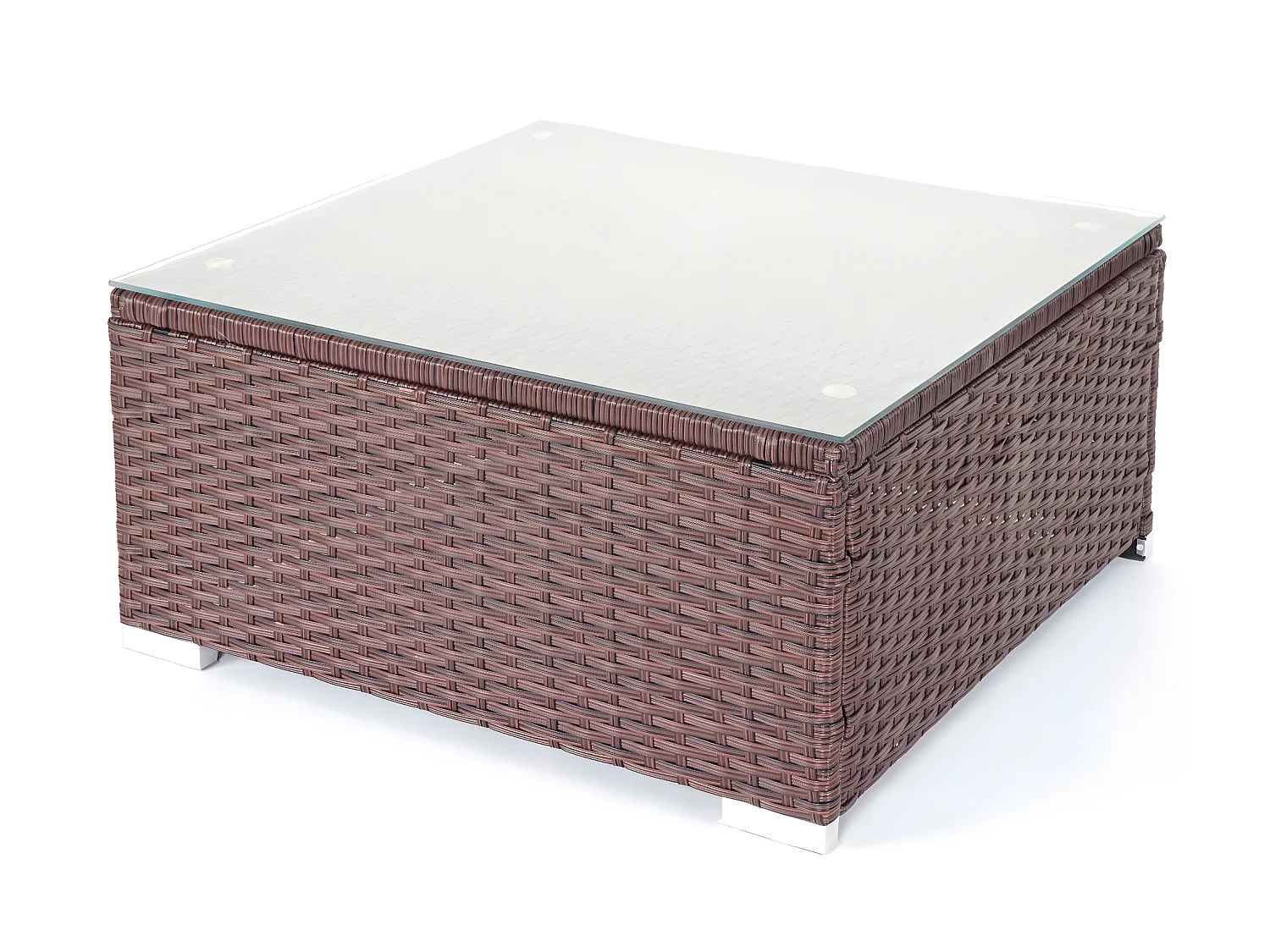 Zestaw polirattanowy Busto,  brązowy, poduszki kremowe