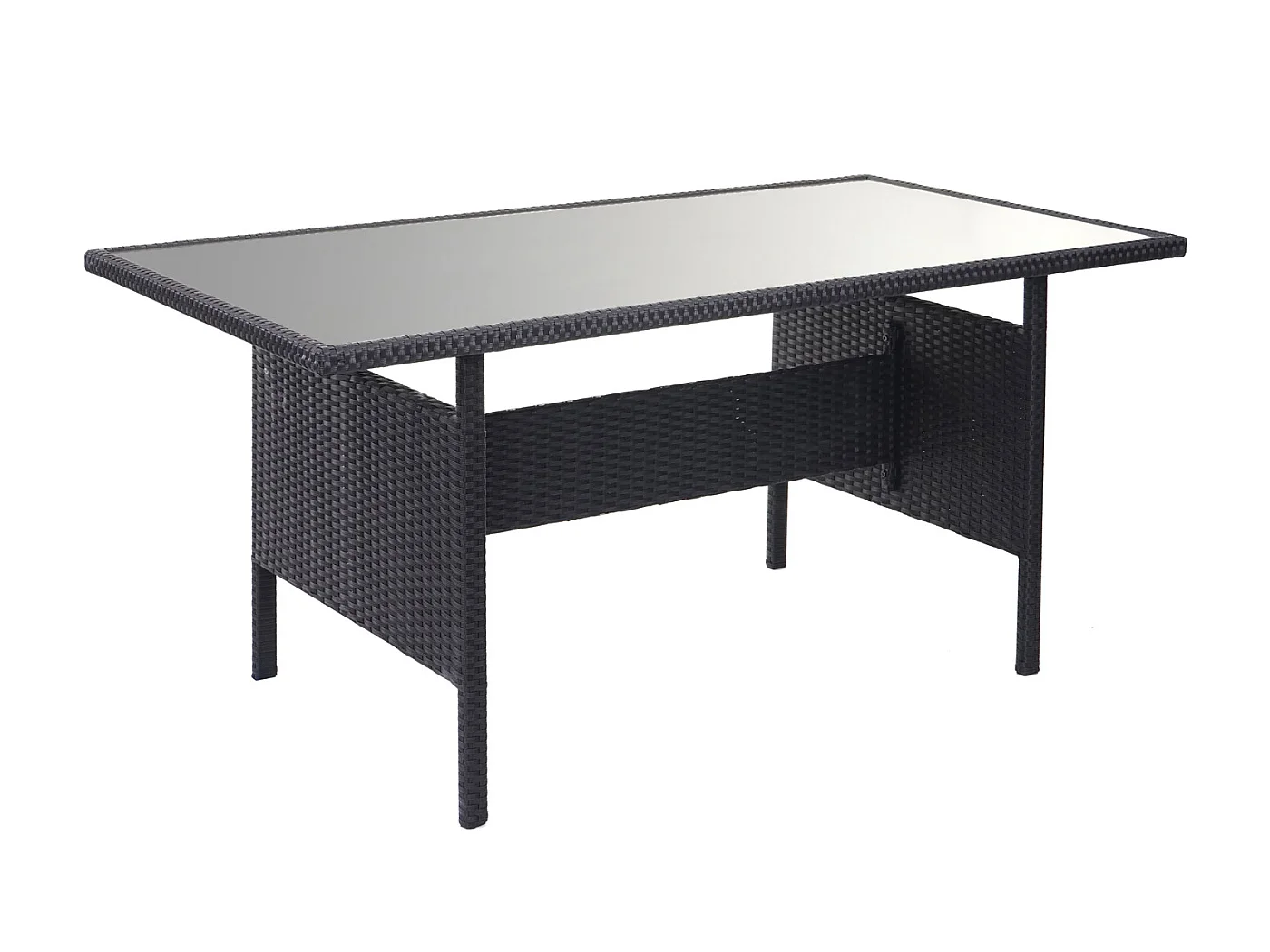 Zestaw z polirattanowy MCW-A29 + 2x stołek,  poduszki ciemnoszare, z 2 stołkami