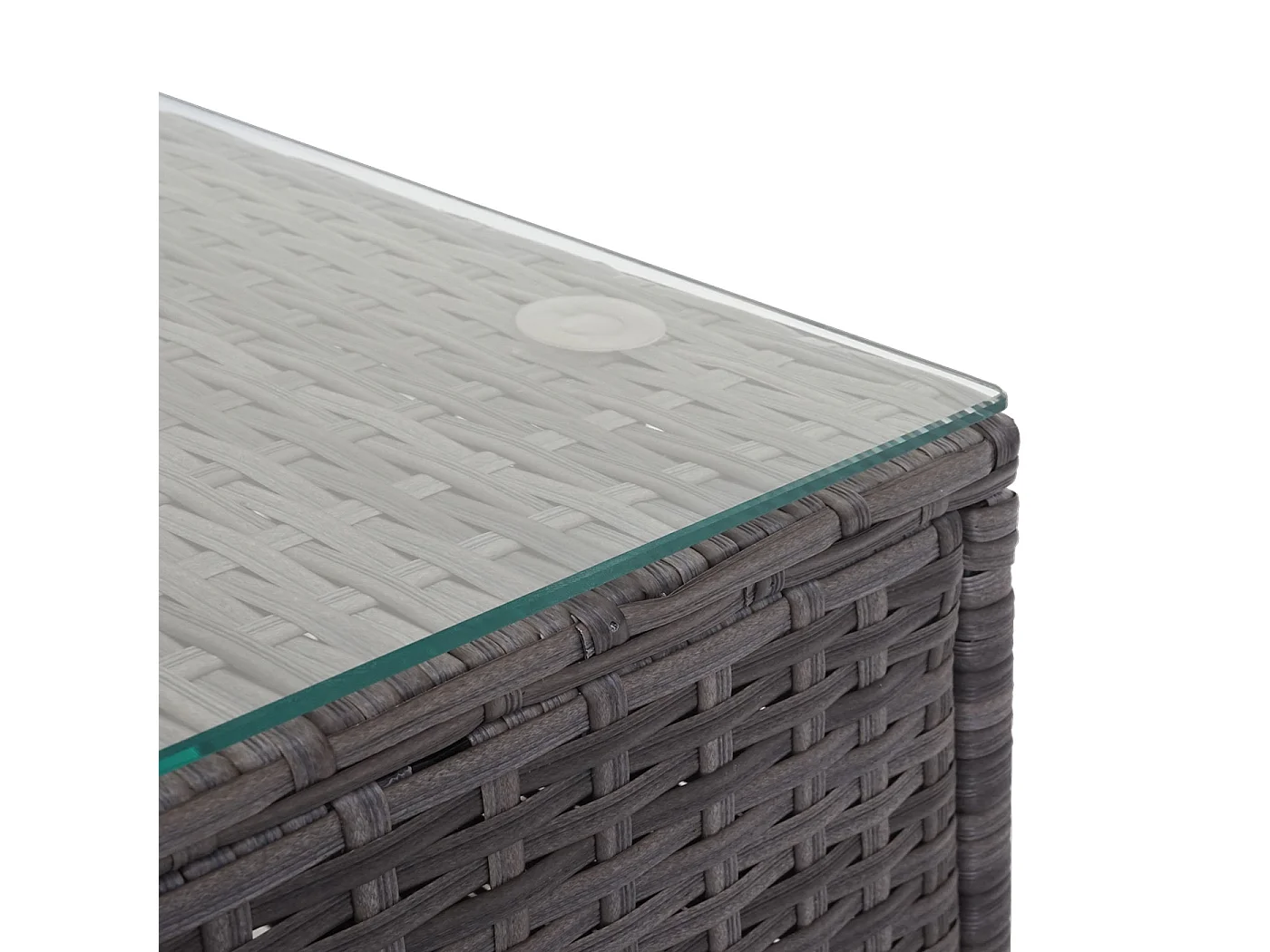 Set salotto giardino esterno salottino MCW-F57 polyrattan grigio con cuscini grigio scuro e decorativi