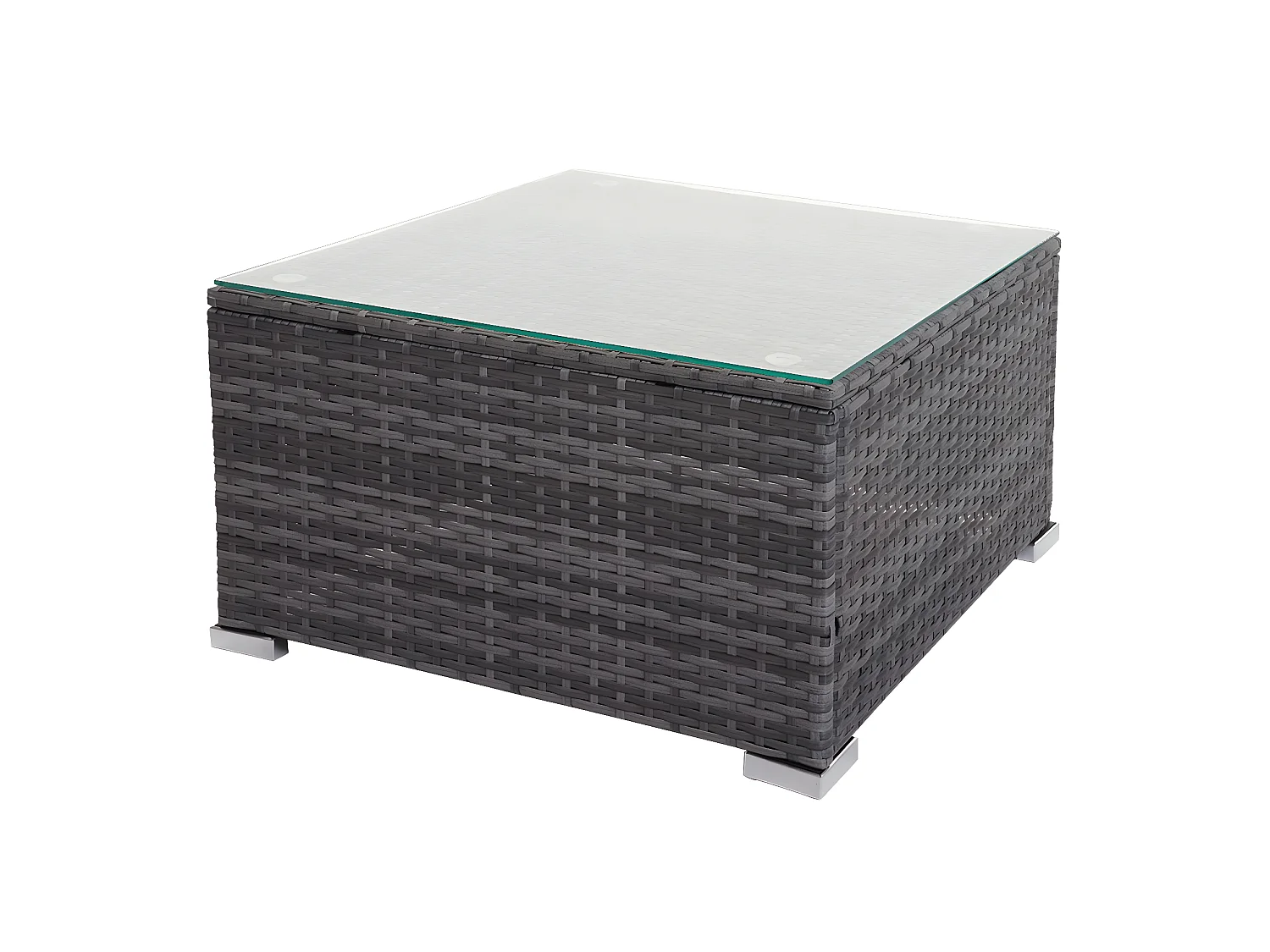 Zestaw polirattanowy MCW-F57 (3-częściowy),  szary, ciemnoszare poduszki z poduszkami dekoracyjnymi