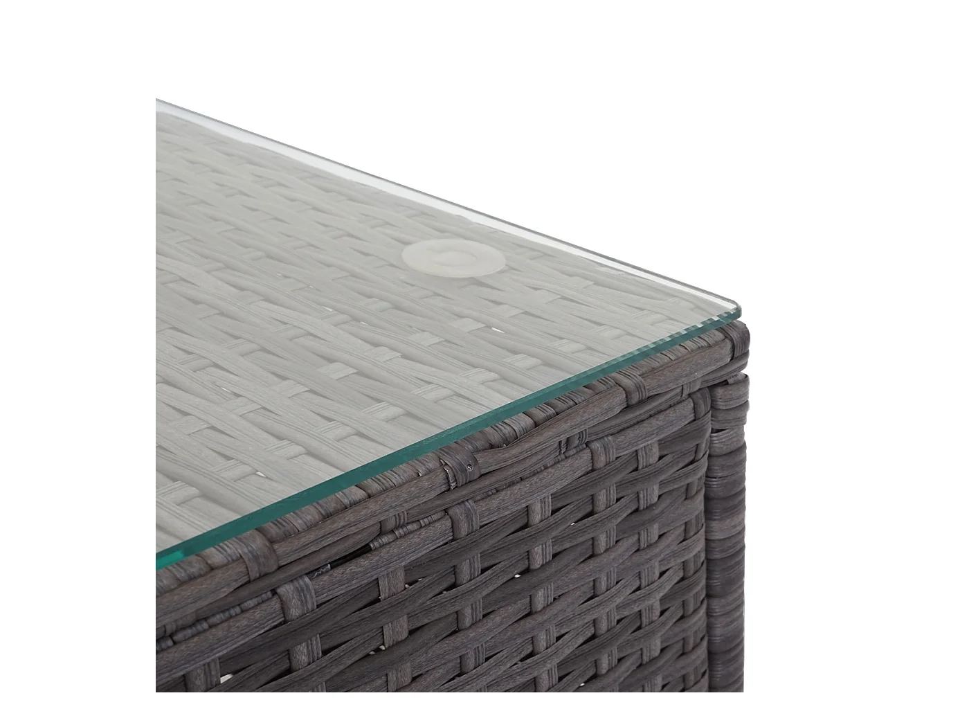 Zestaw polirattanowy MCW-F57 (3-częściowy),  szary, ciemnoszare poduszki z poduszkami dekoracyjnymi