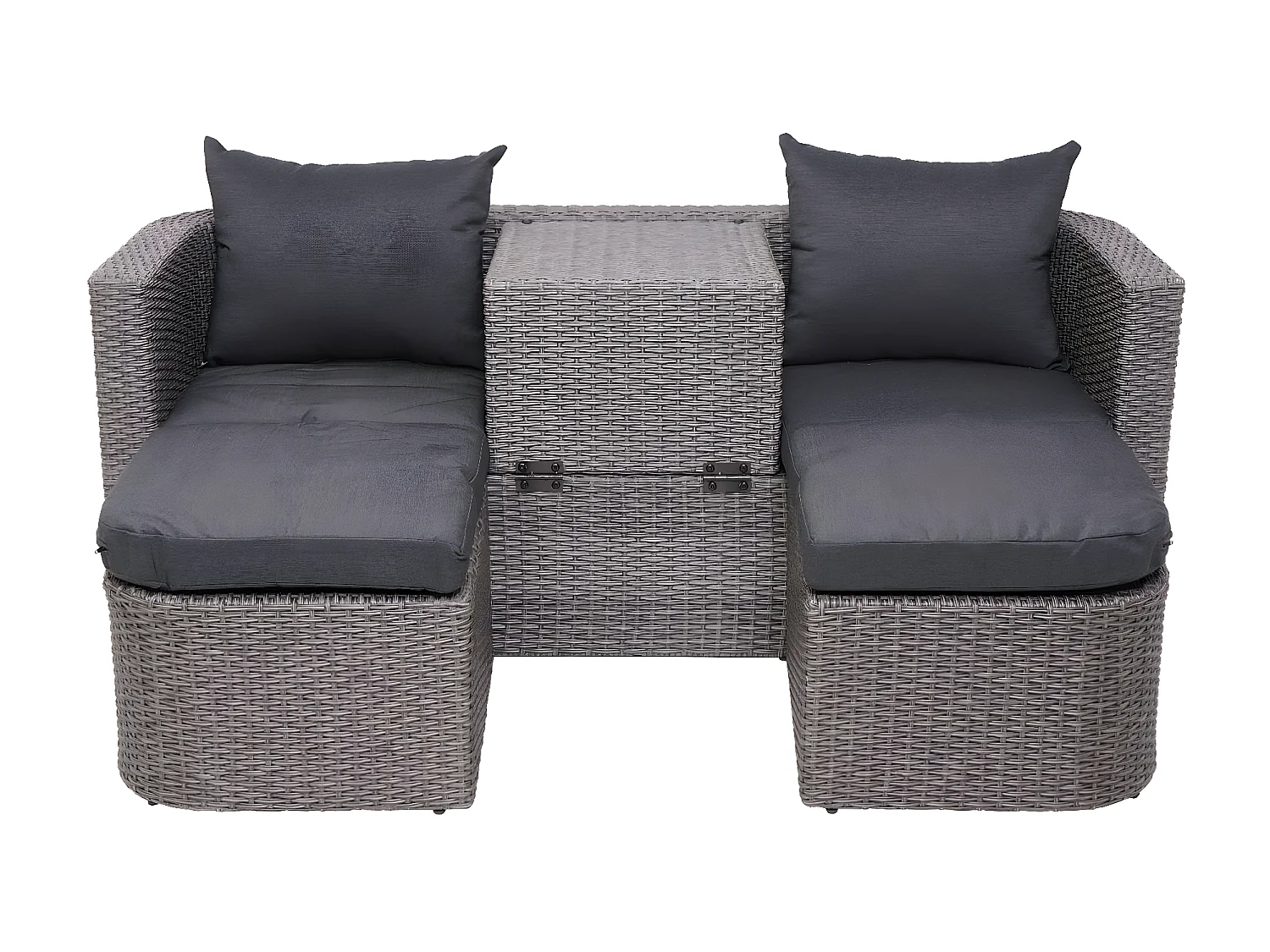 Loungeset MCW-J37 (4-delig),  grijs, antraciet kussens