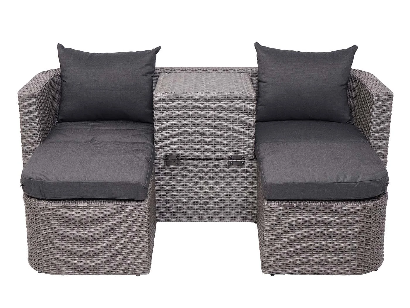 Lounge-Set MCW-J37 (4-Teilig), Grau, Kissen anthrazit