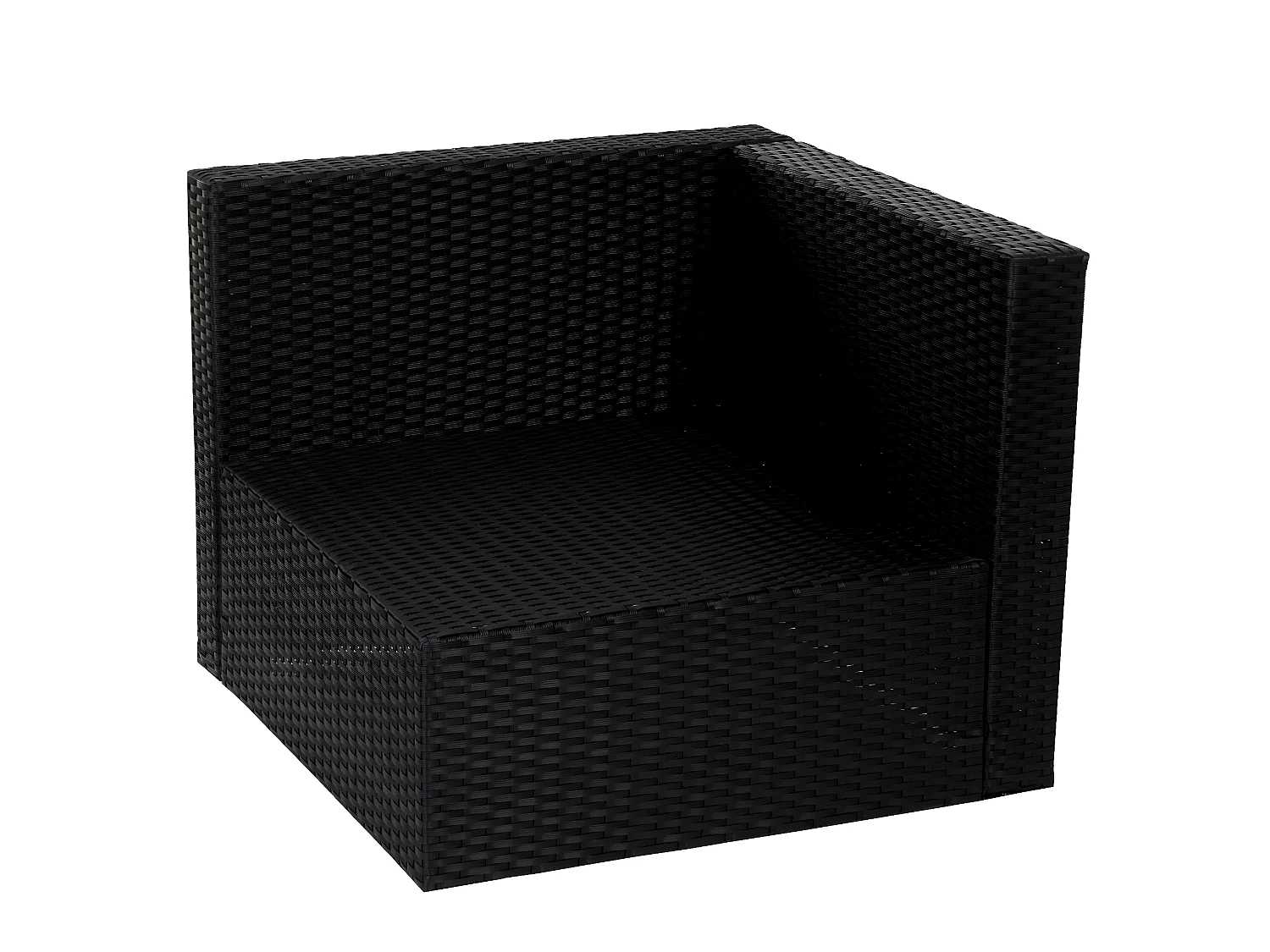 Set salotto giardino esterno salottino MCW-D24 polyrattan antracite con cuscini grigi