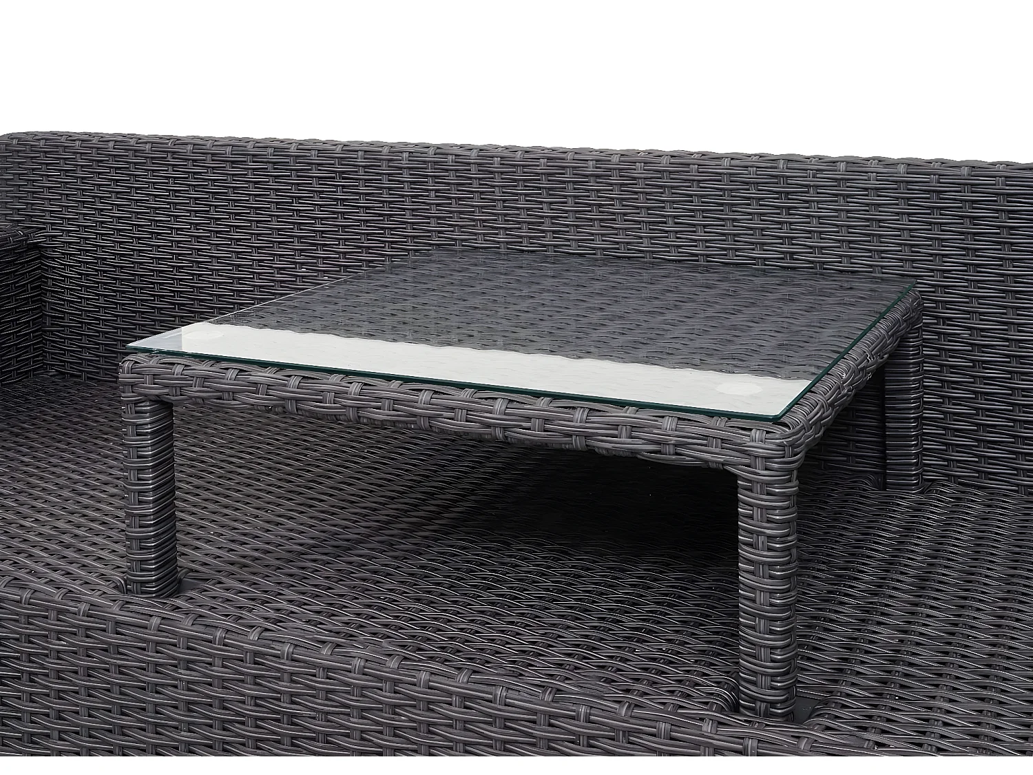 Zestaw polirattanowy MCW-J38 (4-częściowy),  szary, poduszki antracytowe