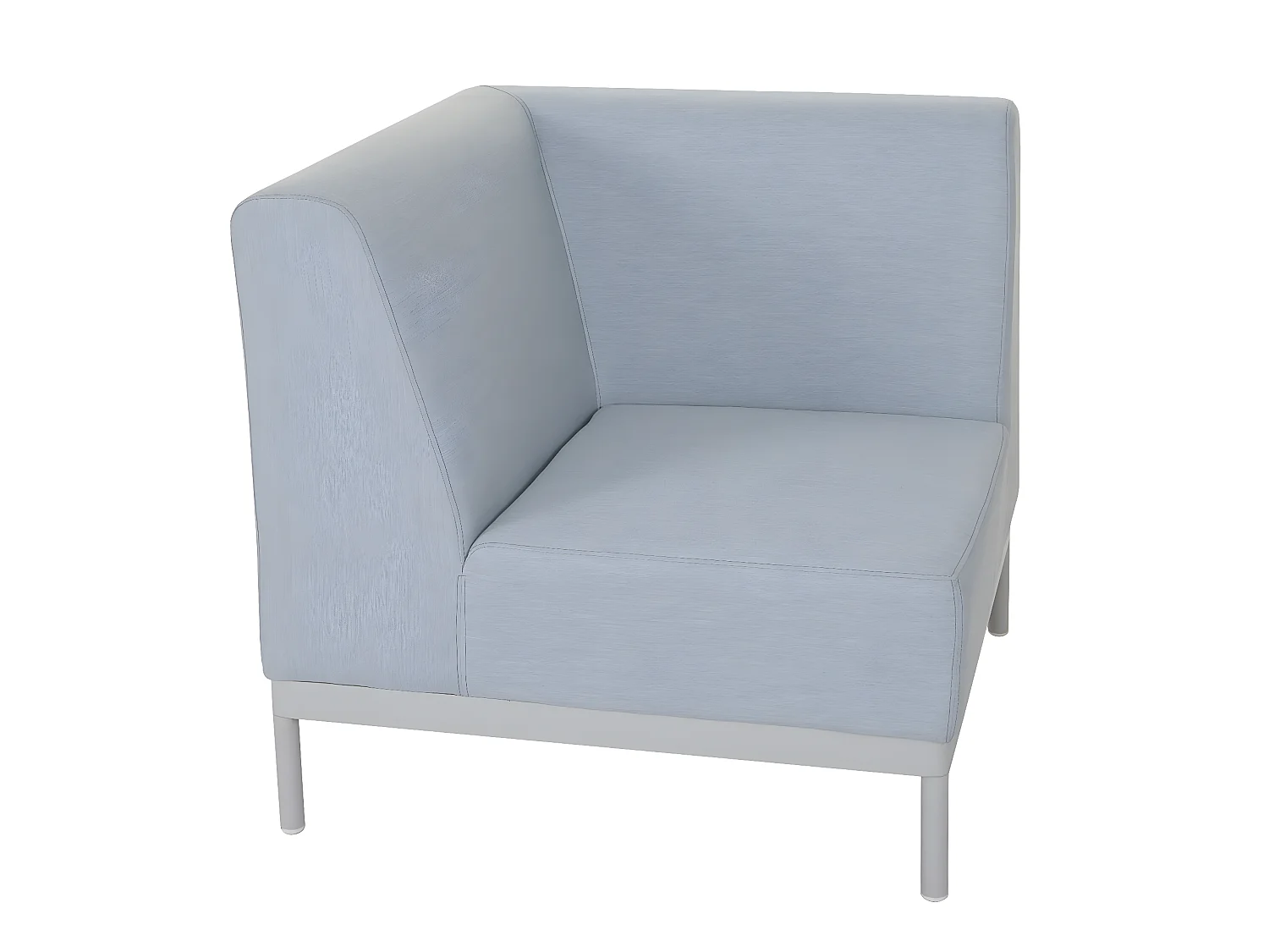 Aluminium tuinset MCW-C47 (11-delig),  blauw met plank, bruine kussens