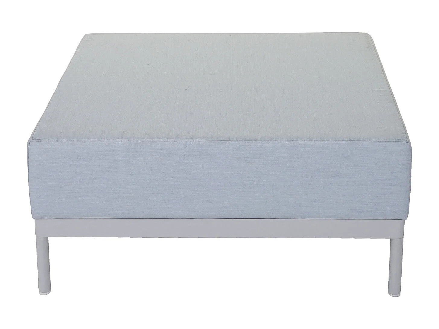 Zestaw ogrodowy z aluminium MCW-C47 (11 elementów),  niebieski z półką, poduszki brązowe