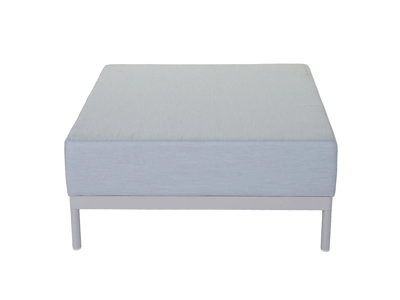 Zestaw ogrodowy z aluminium MCW-C47 (11 elementów),  niebieski z półką, poduszki brązowe