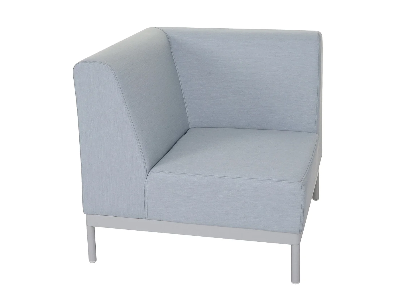 Zestaw ogrodowy z aluminium MCW-C47 (11 elementów),  niebieski z półką, poduszki brązowe