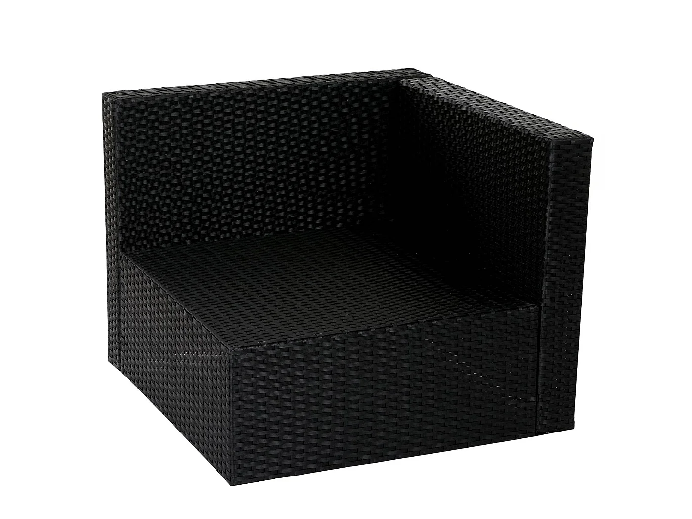 Zestaw polirattanowy MCW-D24,  antracyt, ciemnoszara tapicerka