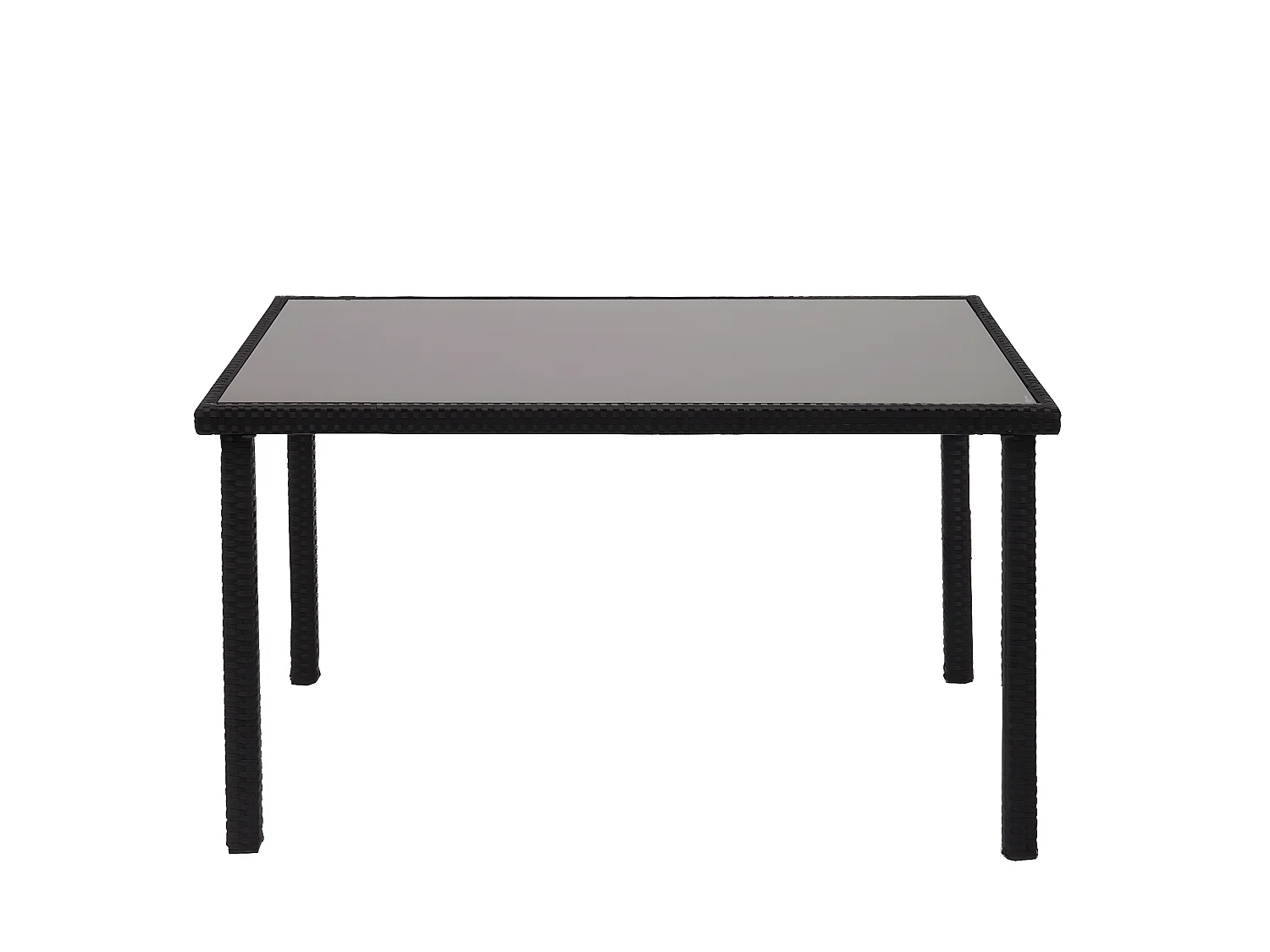 Zestaw polirattanowy MCW-G19 (5-częściowy),  czarny, ciemnoszare poduszki