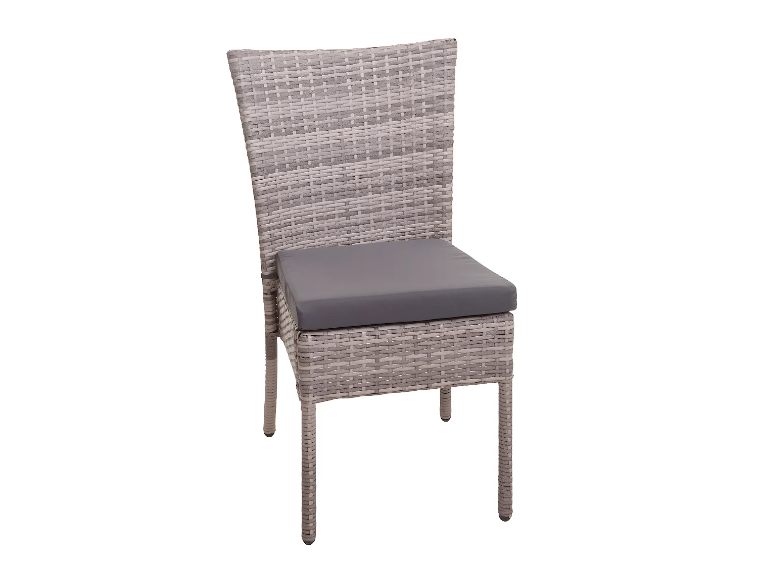 Zestaw polirattanowy MCW-G19 (5-częściowy),  szaro-brązowy, ciemnoszare poduszki