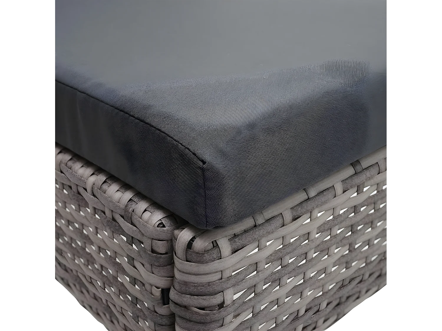 Zestaw polirattanowy MCW-G19 (5-częściowy),  szaro-brązowy, ciemnoszare poduszki