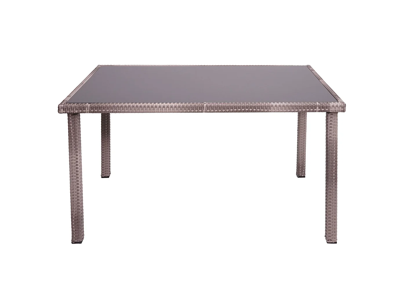 Zestaw polirattanowy MCW-G19 (5-częściowy),  szaro-brązowy, ciemnoszare poduszki