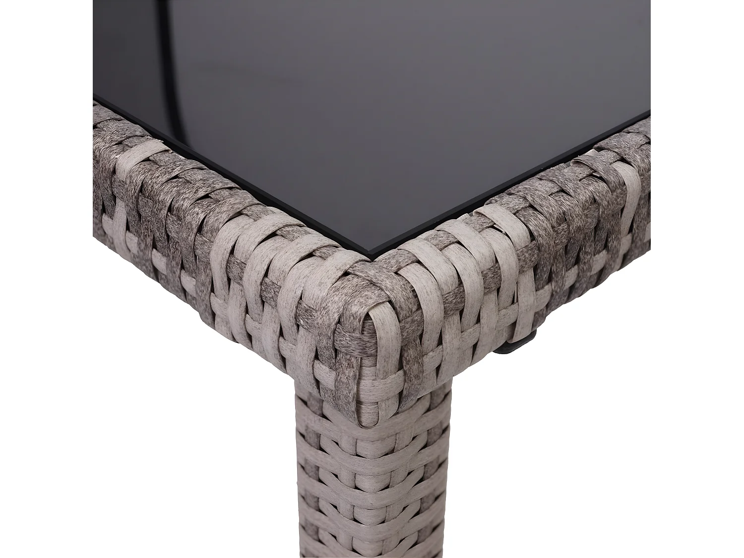 Zestaw polirattanowy MCW-G19 (5-częściowy),  szaro-brązowy, ciemnoszare poduszki