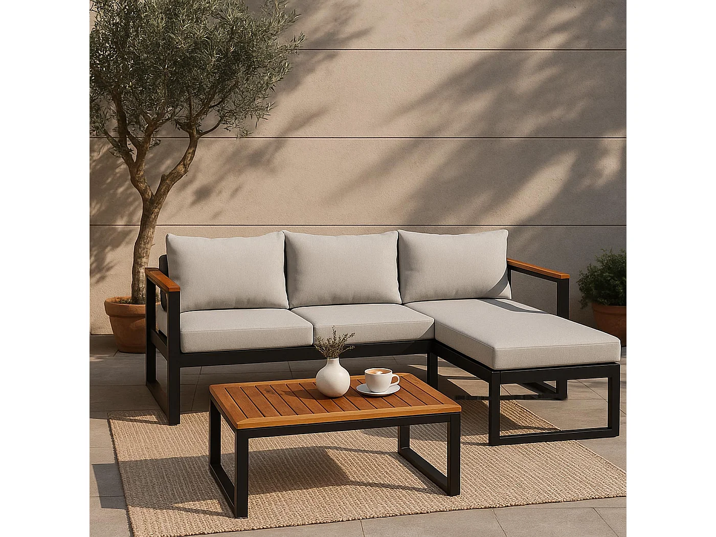 Tuinset MCW-L26b (set van 3),  lichtgrijs