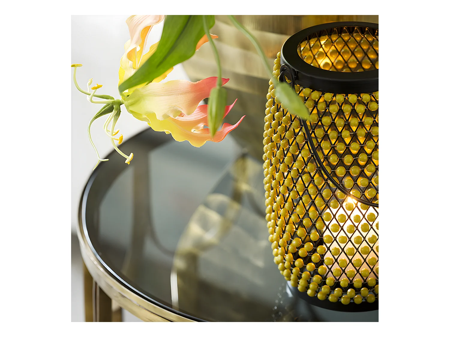 Lanterne Chile Petit Format - Jaune / 19 cm
