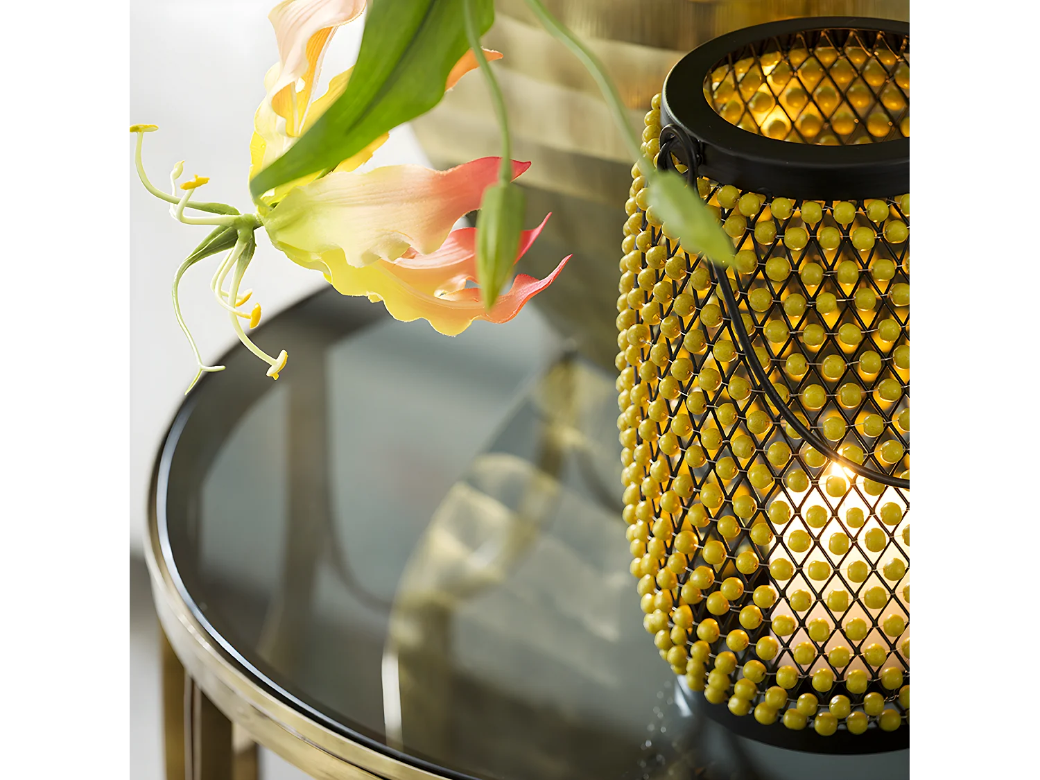 Lanterne Chile Petit Format - Jaune / 19 cm