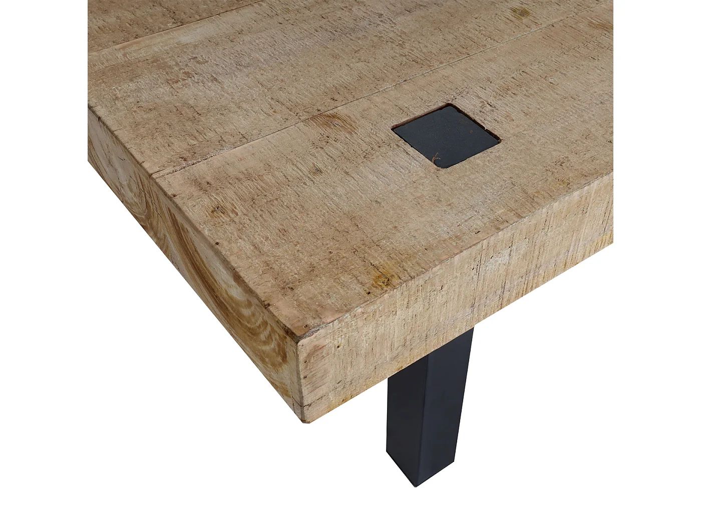 Sitzbank MCW-L75, Esszimmerbank Bank Garderobenbank, Industrial Massiv-Holz MVG-zertifiziert 200cm, natur