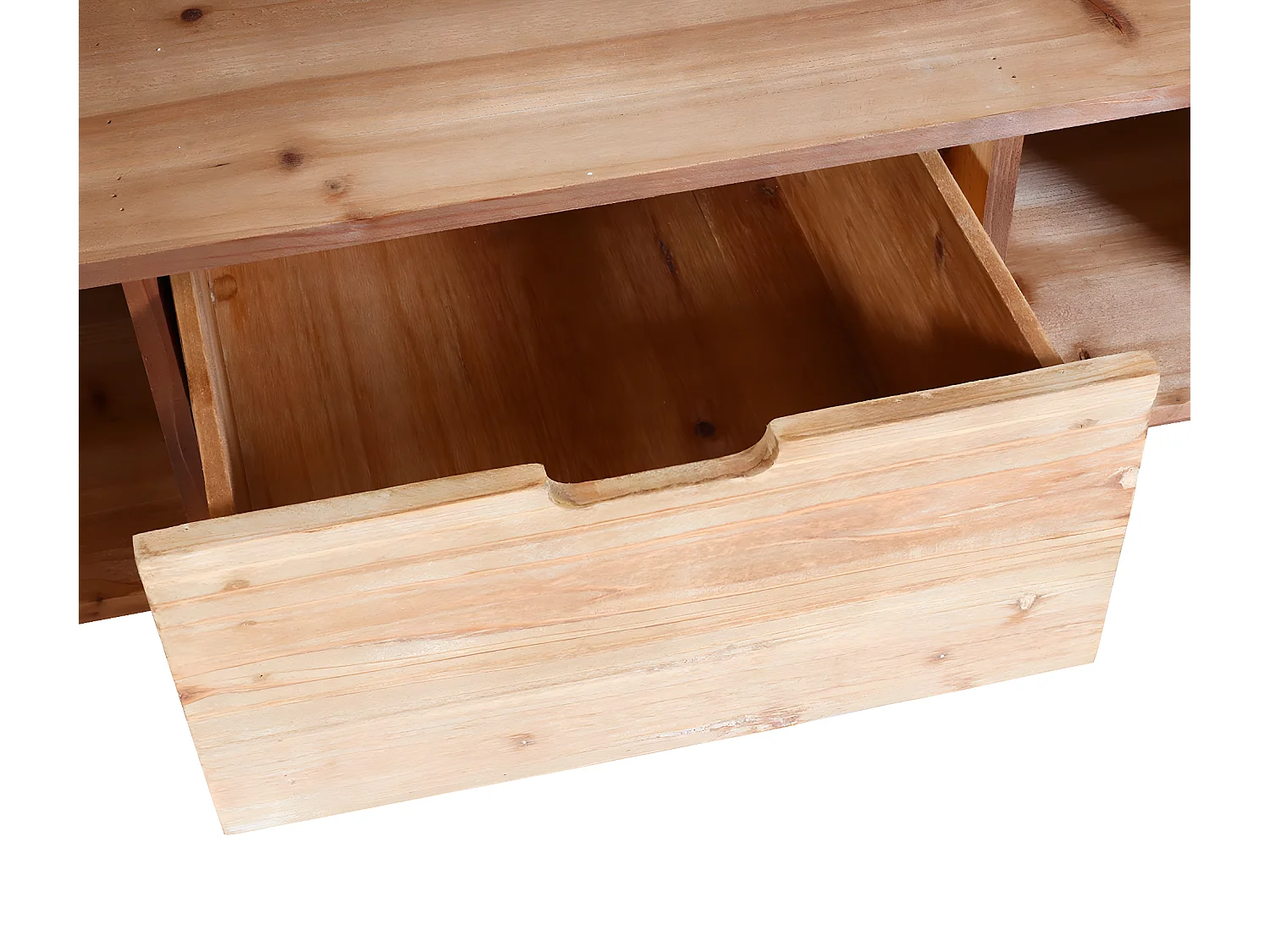 Credenza cassettiera armadietto soggiorno design industriale MCW-L76 80x120x48cm legno di abete naturale e nero