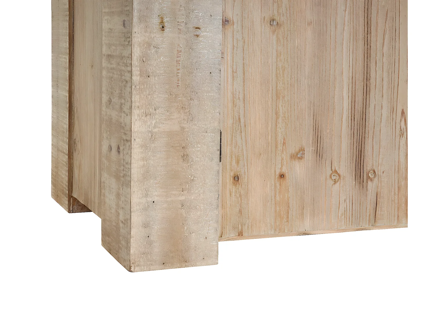 Credenza cassettiera armadietto soggiorno design industriale MCW-L76 80x120x48cm legno di abete naturale e nero