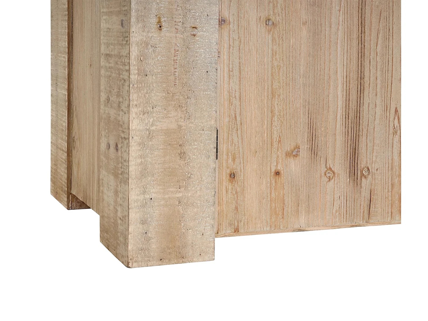 Sideboard MCW-L76, Kommode Schrank, Industrial Massiv-Holz MVG-zertifiziert 80x120x48cm, natur mit Metall-Optik