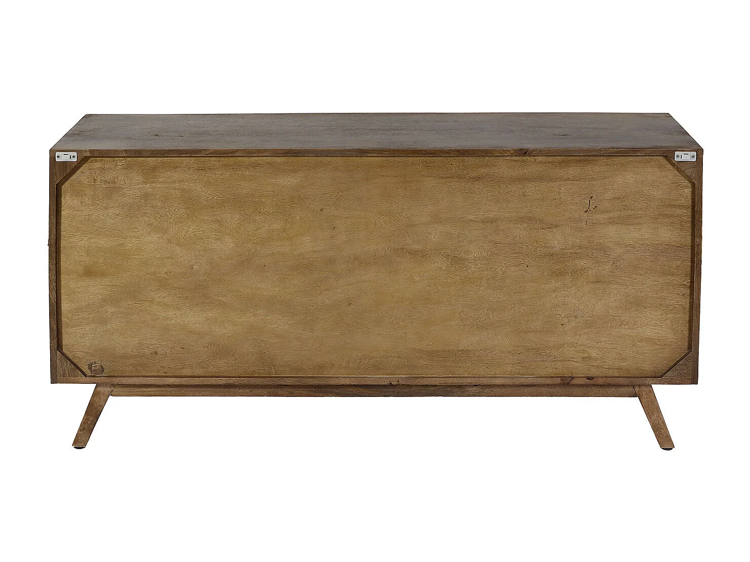 Sideboard MCW-L96, Kommode Schrank Anrichte, 4 Fächer und 4 Regalböden, Massiv-Holz Mango 72x146x43cm MVG, natur