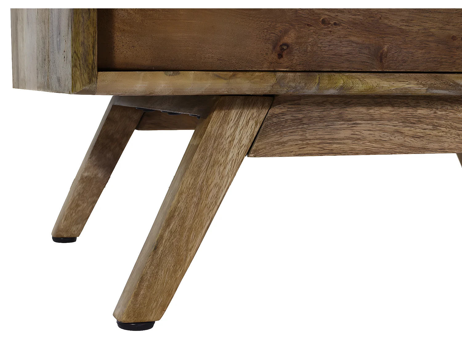 Cassettiera a 5 cassetti soggiorno camera da letto MCW-L96 81x65x43cm legno di mango colore noce