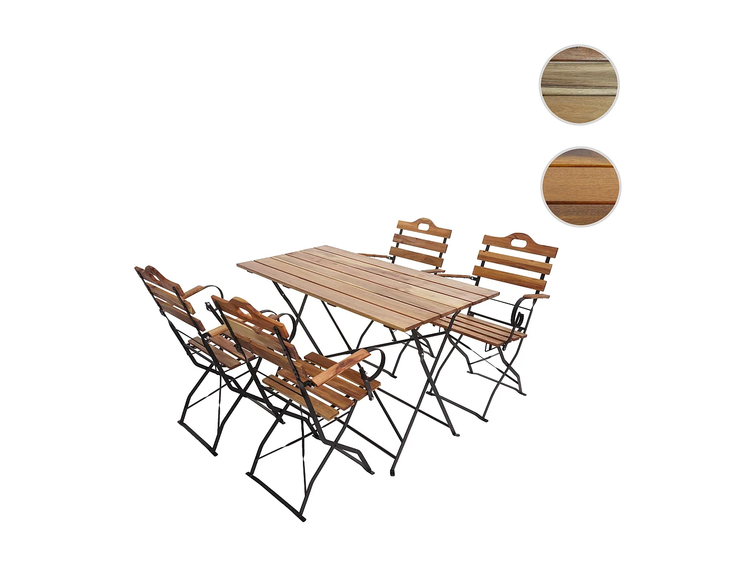Set de jardin de bière MCW-J40,  couleur naturelle