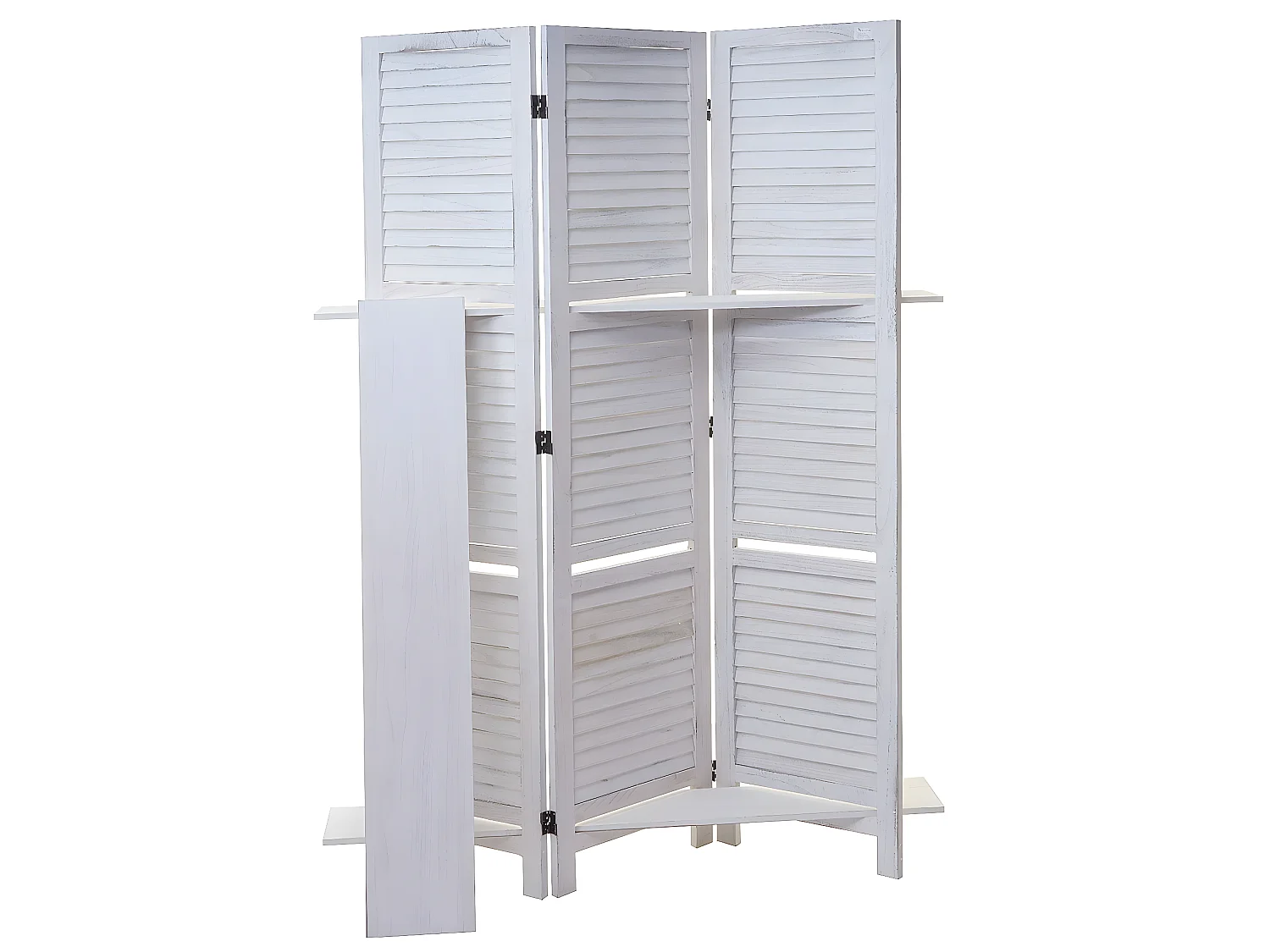 Scherm Aberdeen met legplanken,  wit/wit