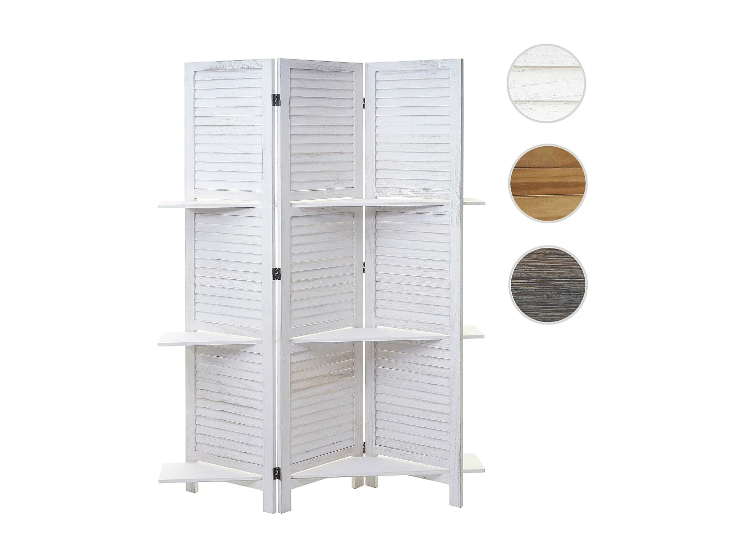 Ekran Aberdeen z półkami,  biały/biały