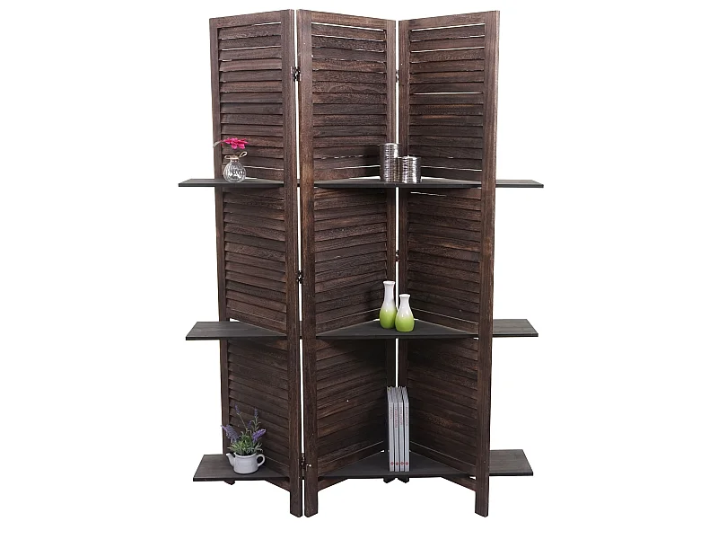 Scherm Aberdeen met legplanken,  bruin/bruin