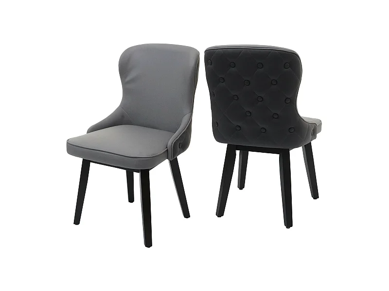 MCW-M60 eetkamerstoel (set van 2),  donkergrijs-lichtgrijs