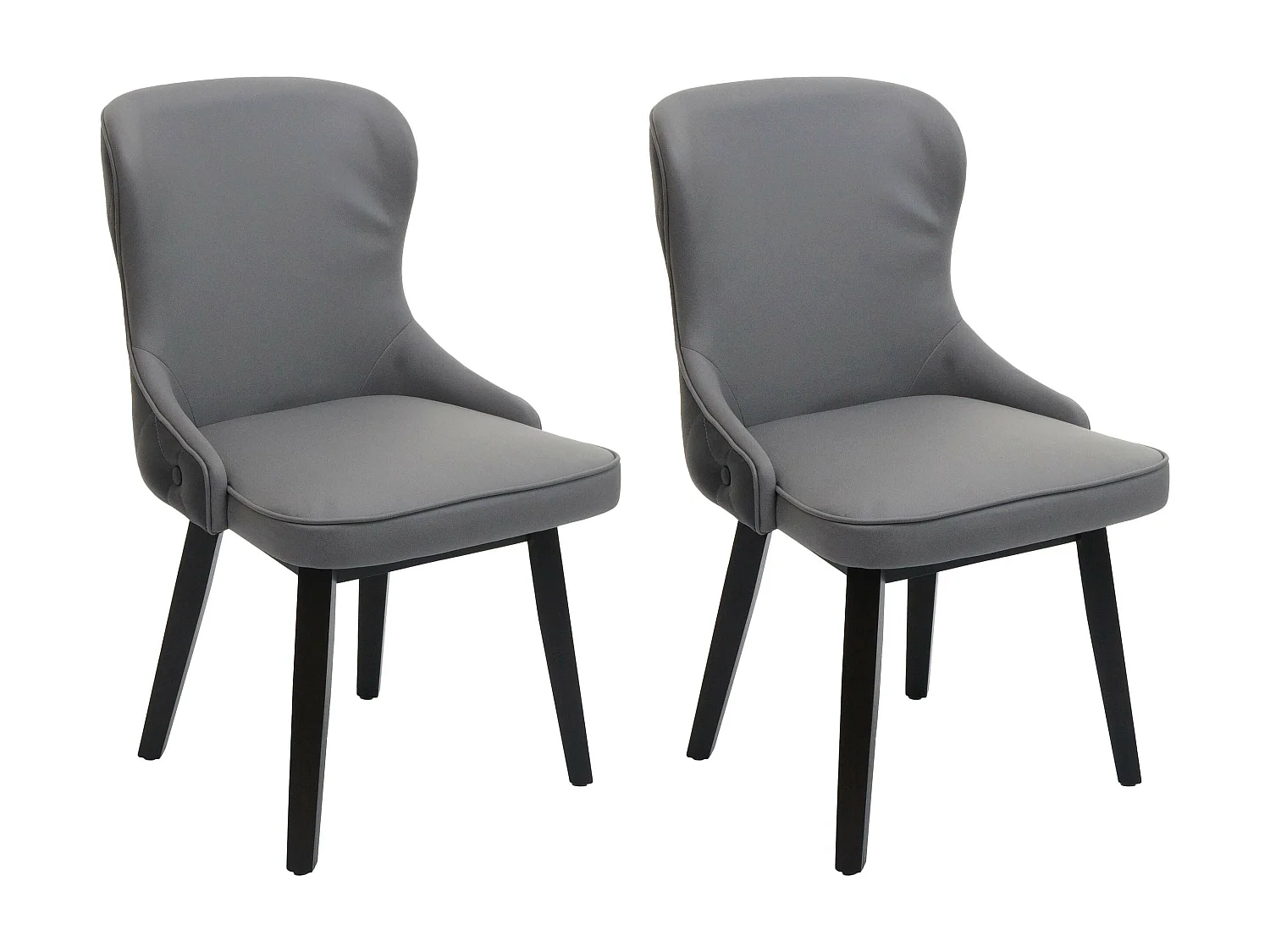 Chaise de salle à manger MCW-M60 (lot de 2),  gris foncé-gris clair