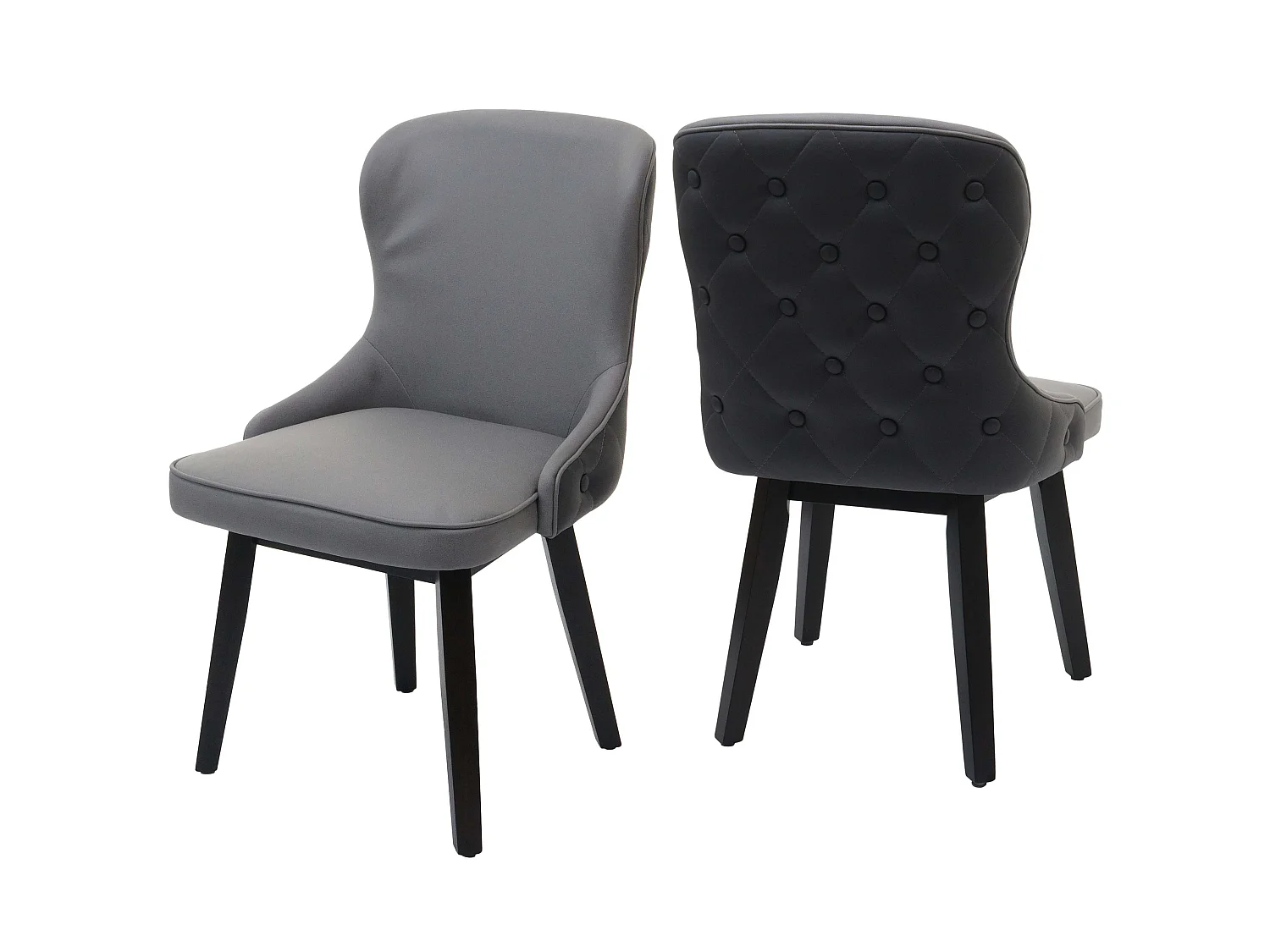 Chaise de salle à manger MCW-M60 (lot de 2),  gris foncé-gris clair